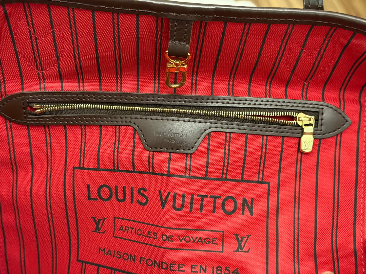 Louis Vuitton Neverfull MM Damier Ebene Bag Only