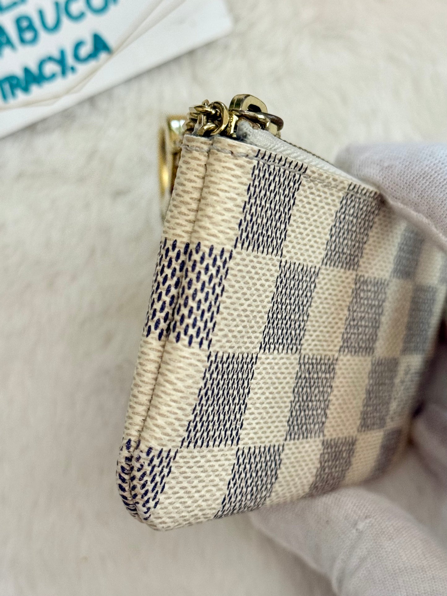 Louis Vuitton Key Pouch Damier Azur