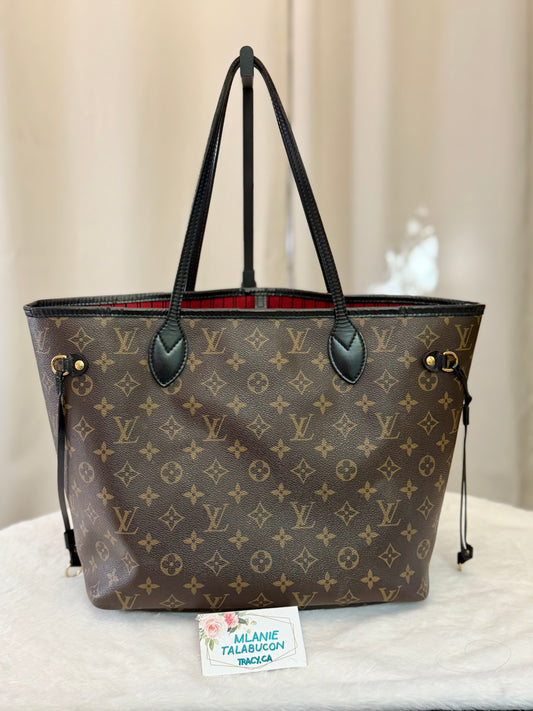 Louis Vuitton Neverfull MM World Tour Cerise