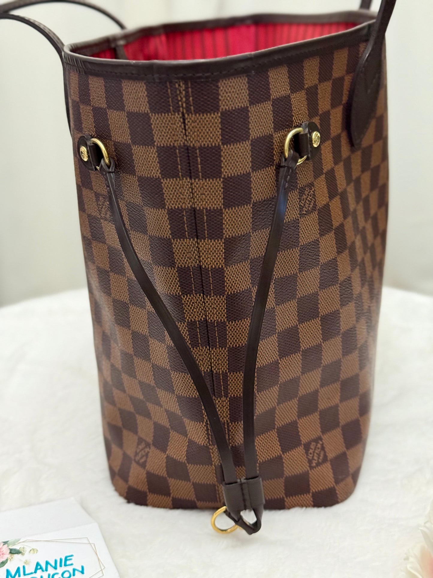 Louis Vuitton Neverfull MM Damier Ebene Bag Only