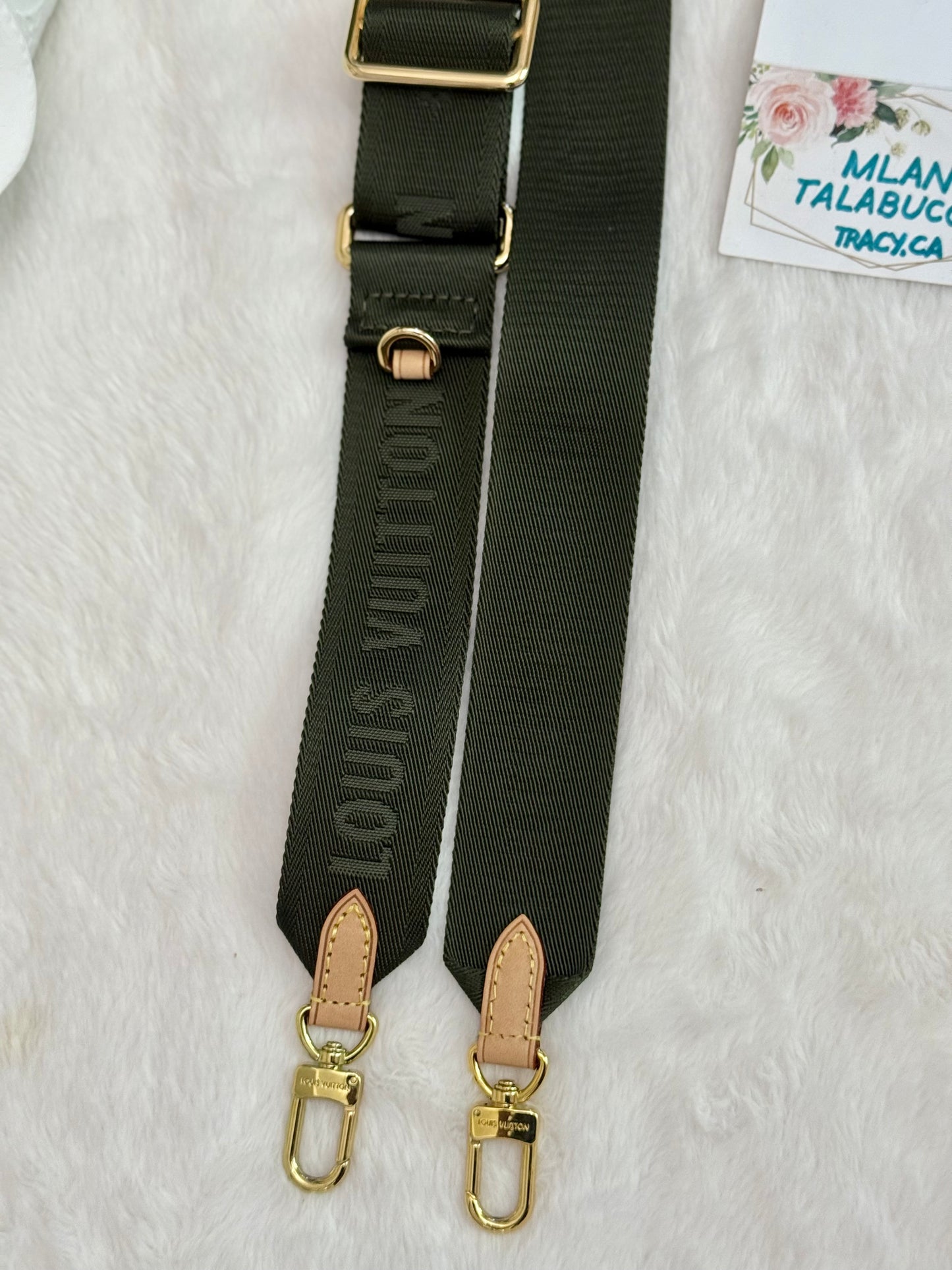 Louis Vuitton Guitar Jacquard Khaki Adjustable Strap