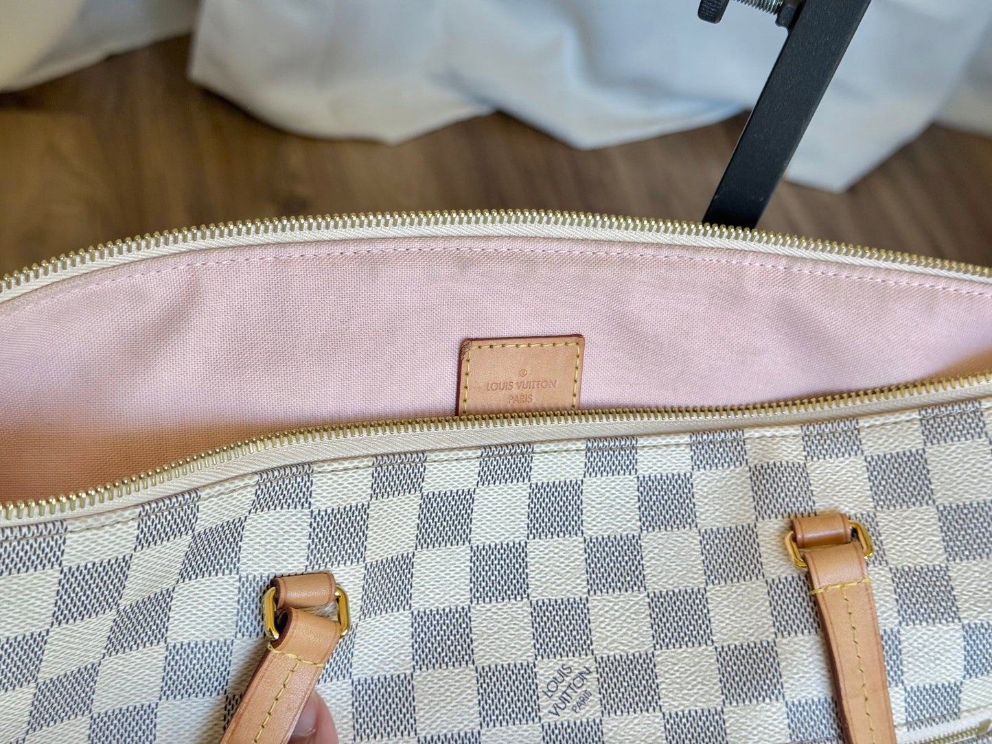 Louis Vuitton Ièna MM Damier Azur Rose Ballerine