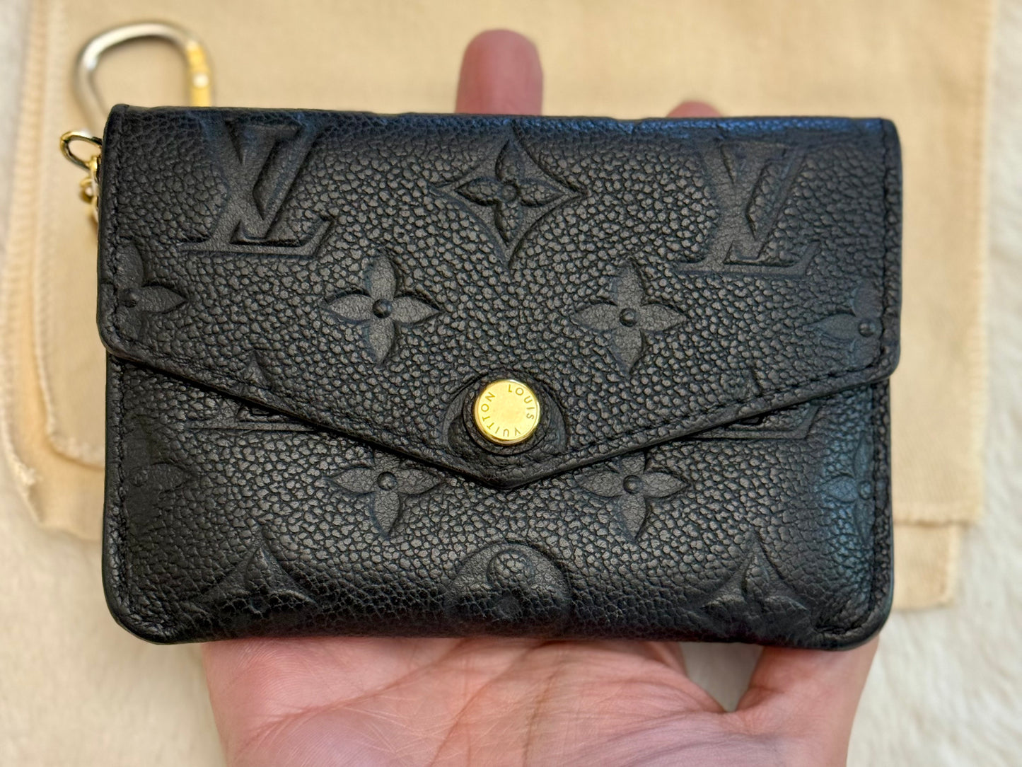 Louis Vuitton Key Pouch Empreinte Noir/Black
