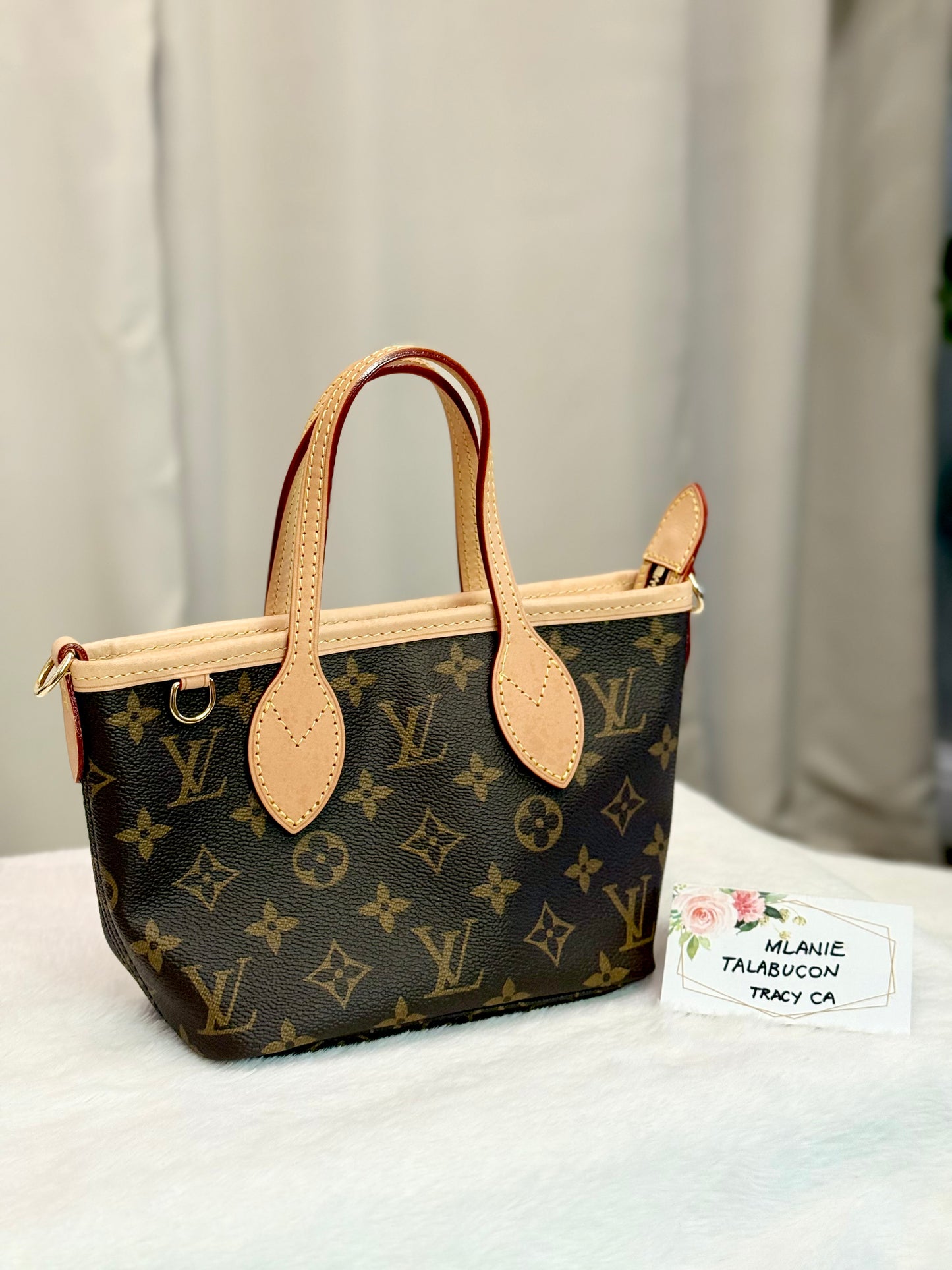 Louis Vuitton Neverfull BB Mono Beige Bag Only