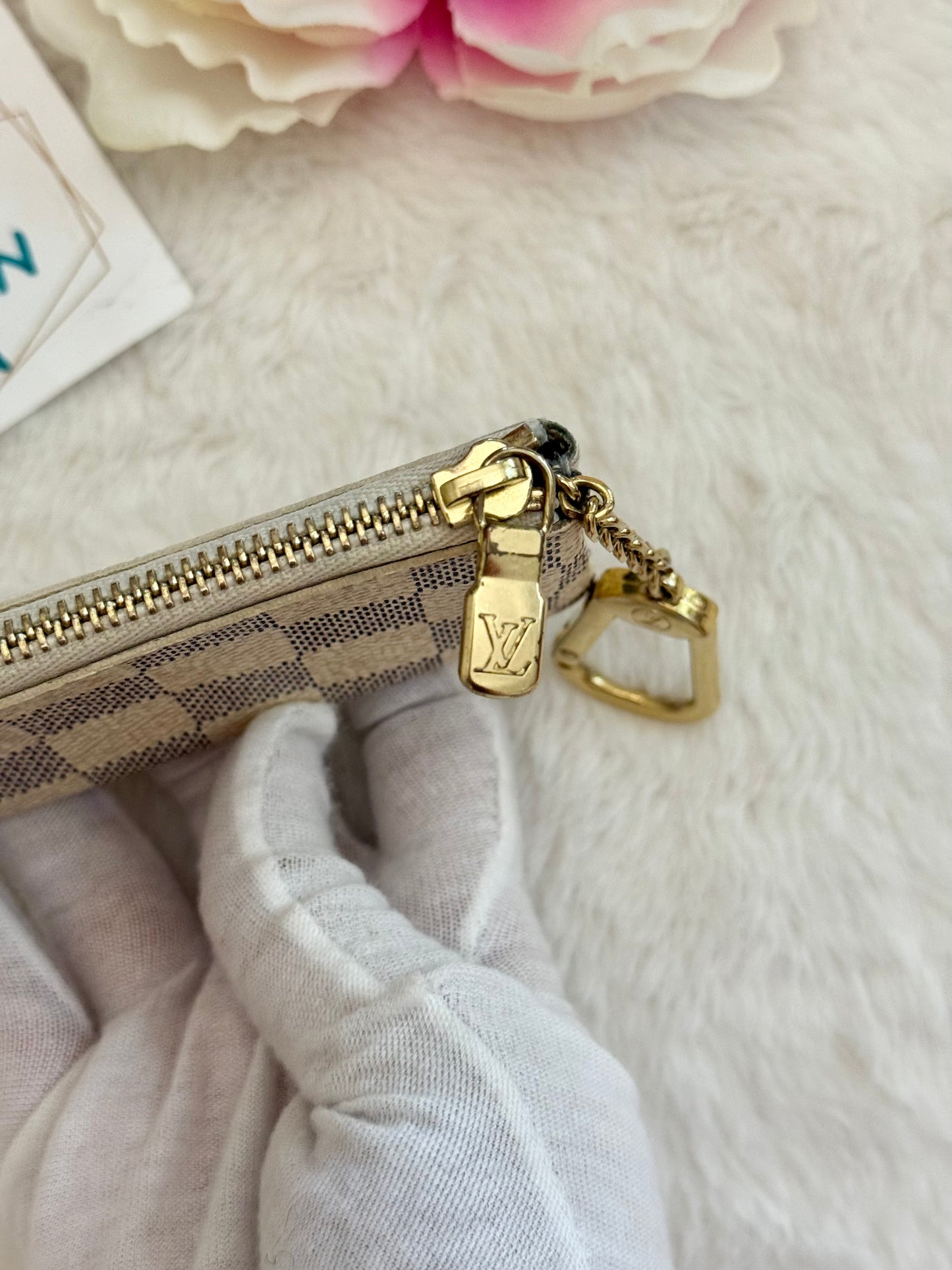 Louis Vuitton Key Pouch Damier Azur