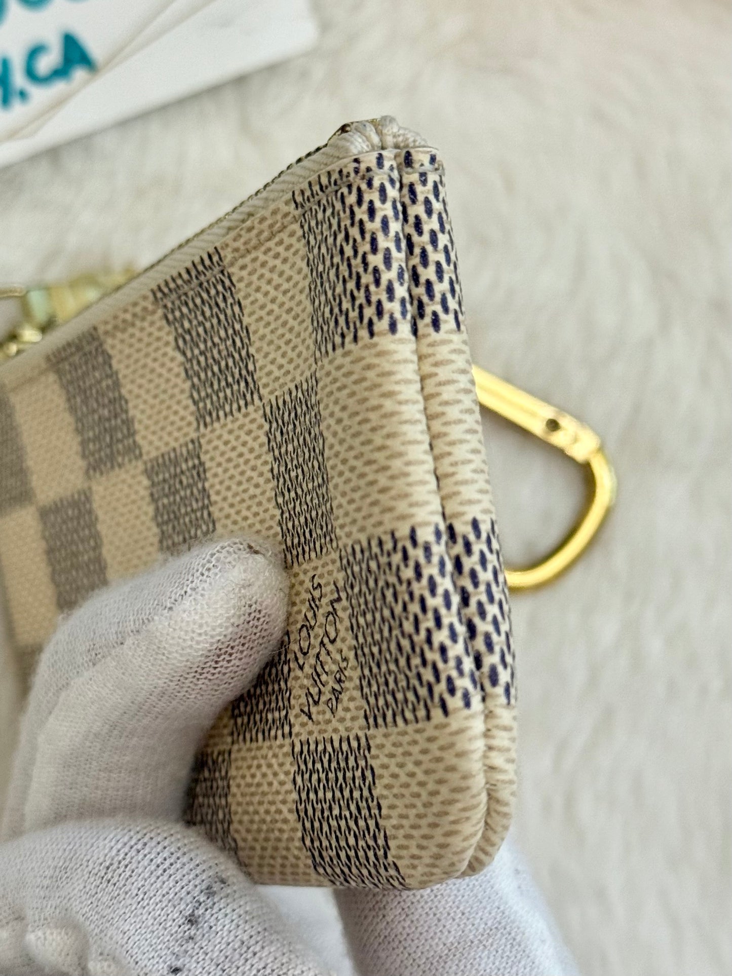 Louis Vuitton Key Pouch Damier Azur