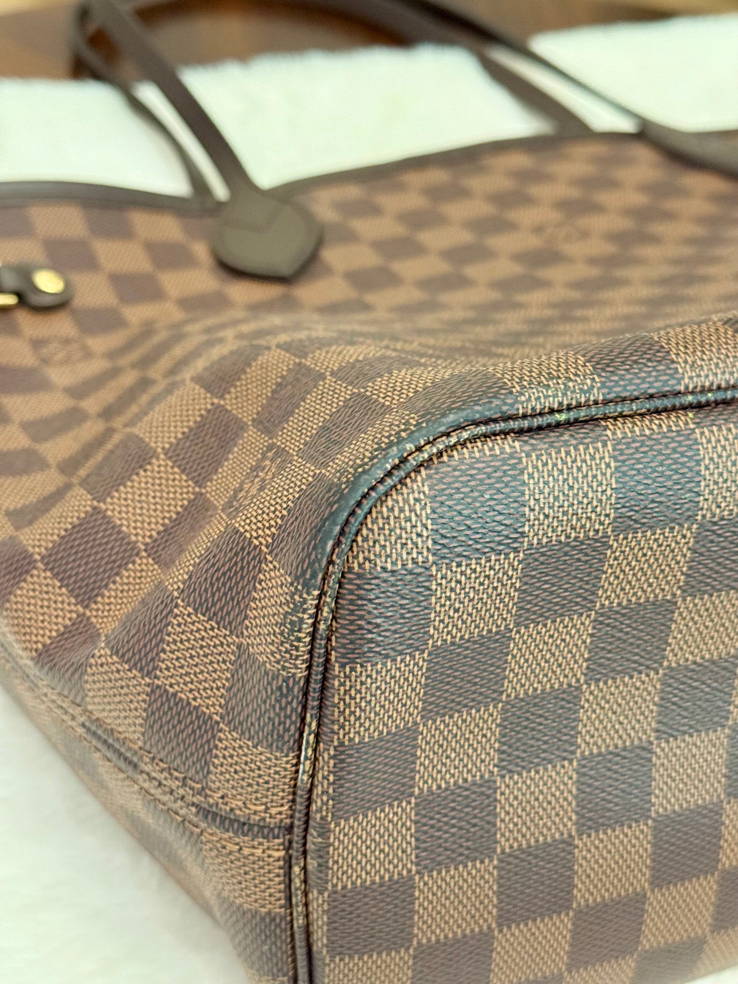 Louis Vuitton Neverfull MM Damier Ebene Bag Only