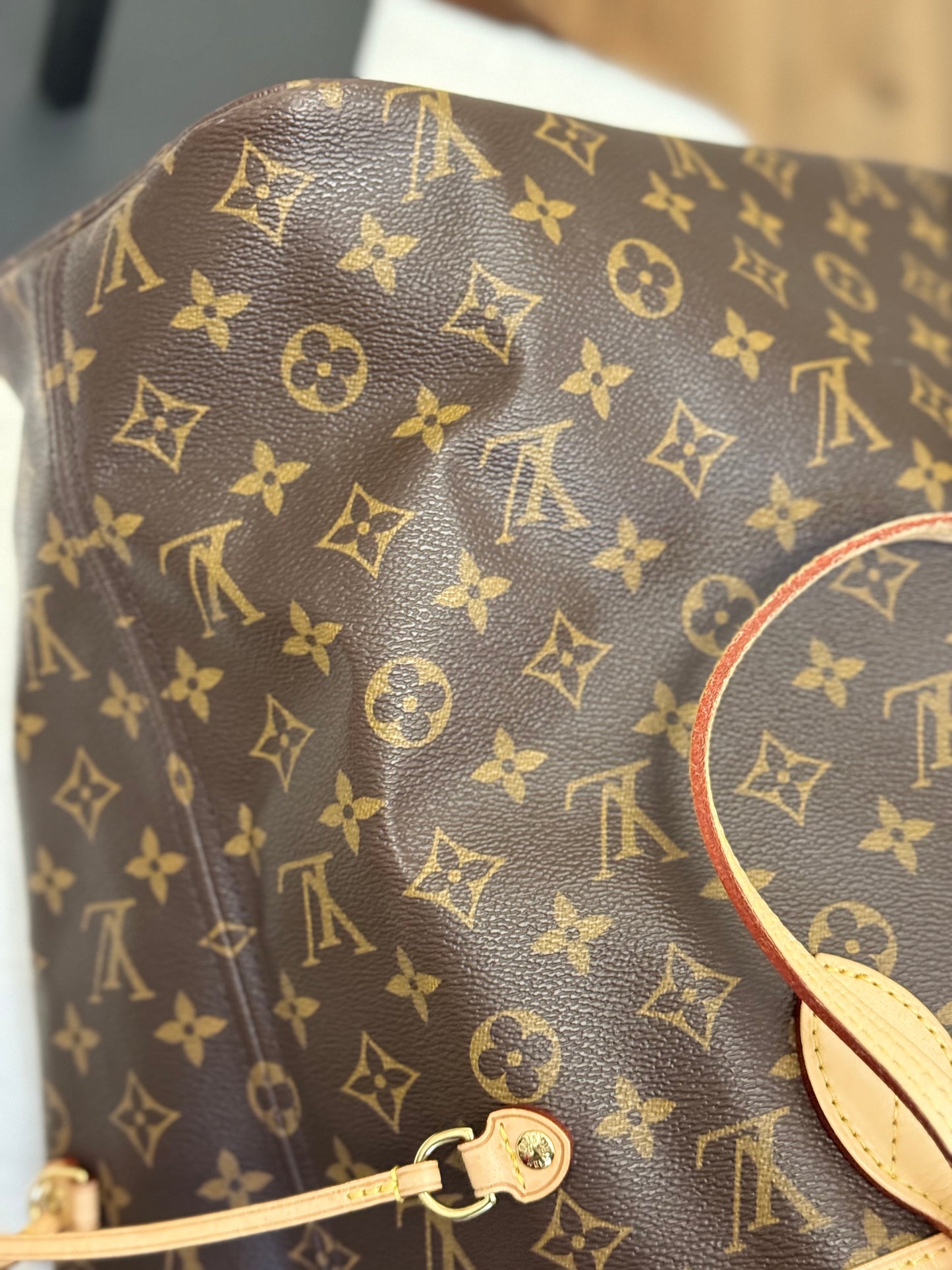 Louis Vuitton Neverfull MM Mono Pivoine Interior