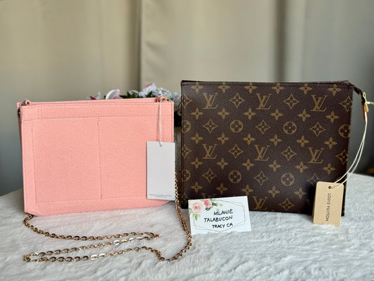 BRAND NEW Louis Vuitton Mono Toiletry 26 with Pink Interior