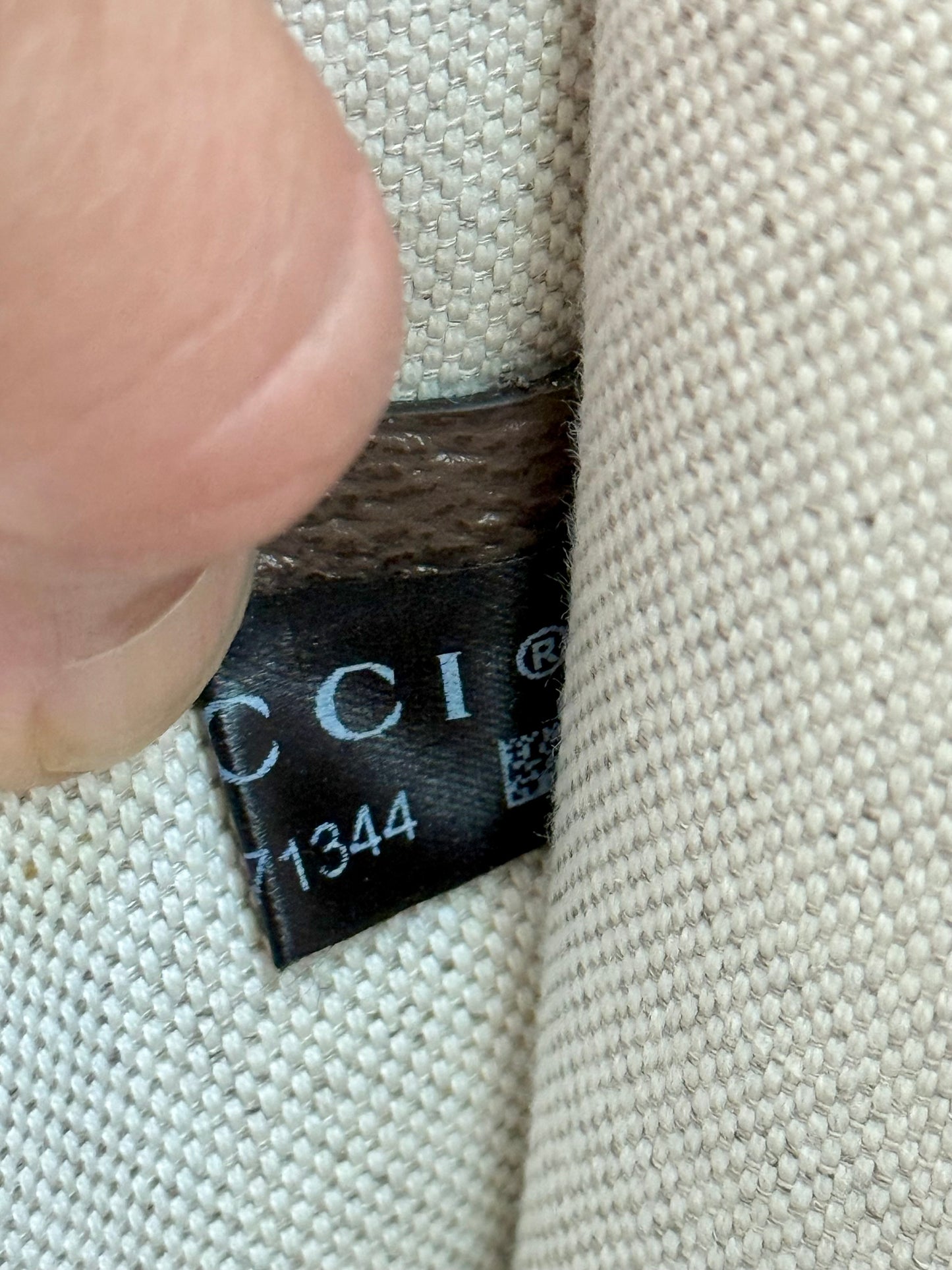 Gucci GG Supreme Monogram Web Medium Neo Vintage Messenger Flap Bag Beige