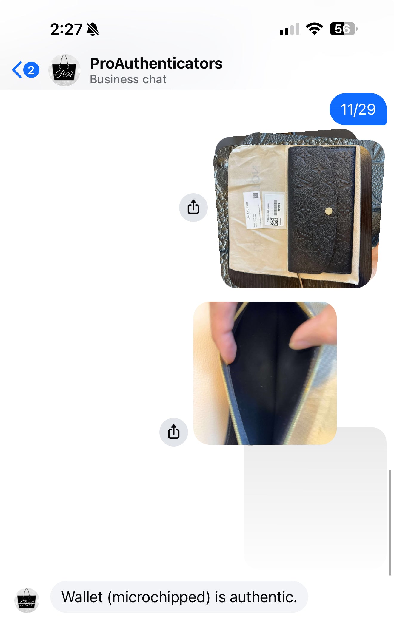 Louis Vuitton Emilie Black/Noir Empreinte Wallet