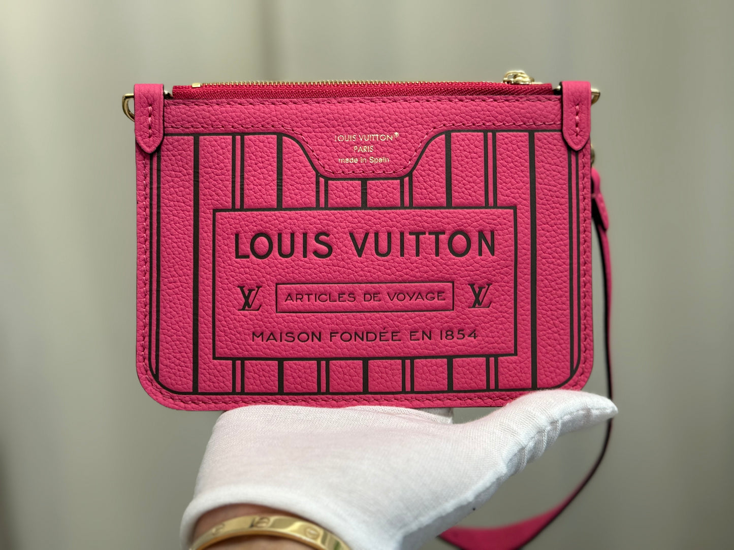 Louis Vuitton Neverfull BB Inside Out Bandouliere Rose Pondichery