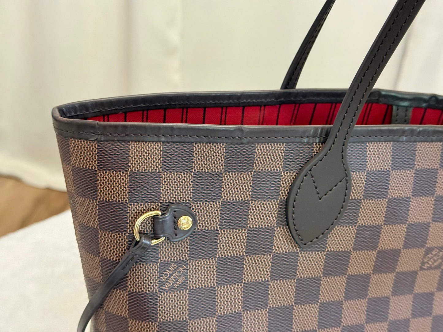 Louis Vuitton Neverfull MM Damier Ebene Bag Only