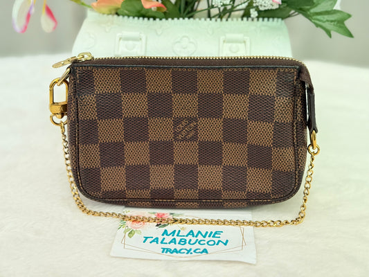 Louis Vuitton Mini Pochette Accessoires in Damier Ebene