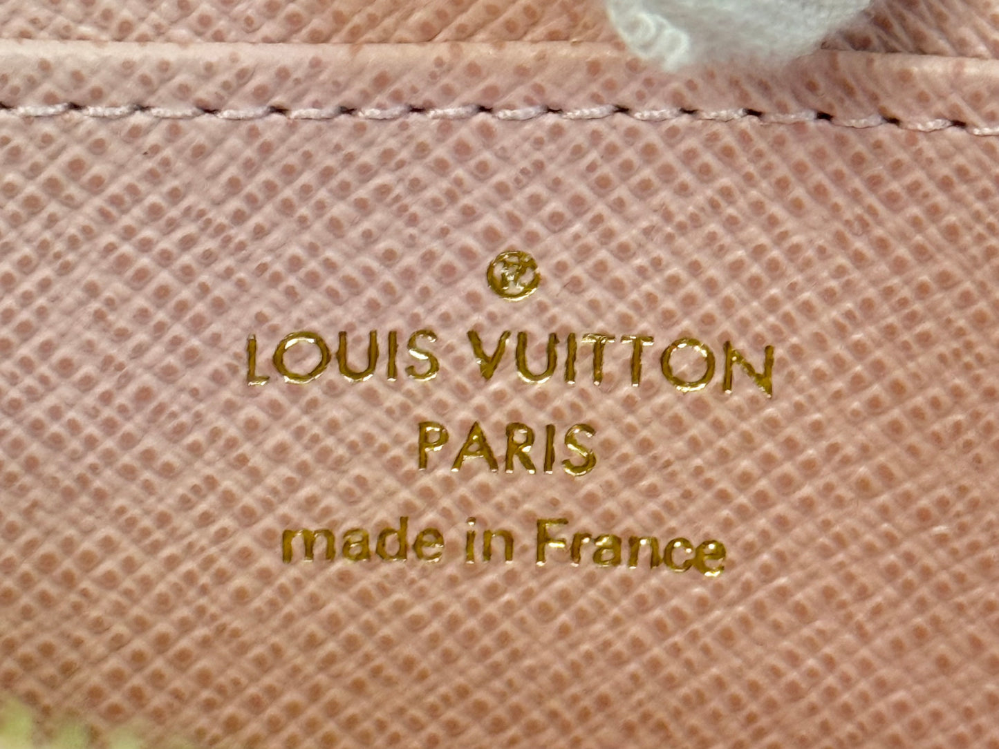 Louis Vuitton Zippy Coin Purse Damier Azur Rose Ballerine