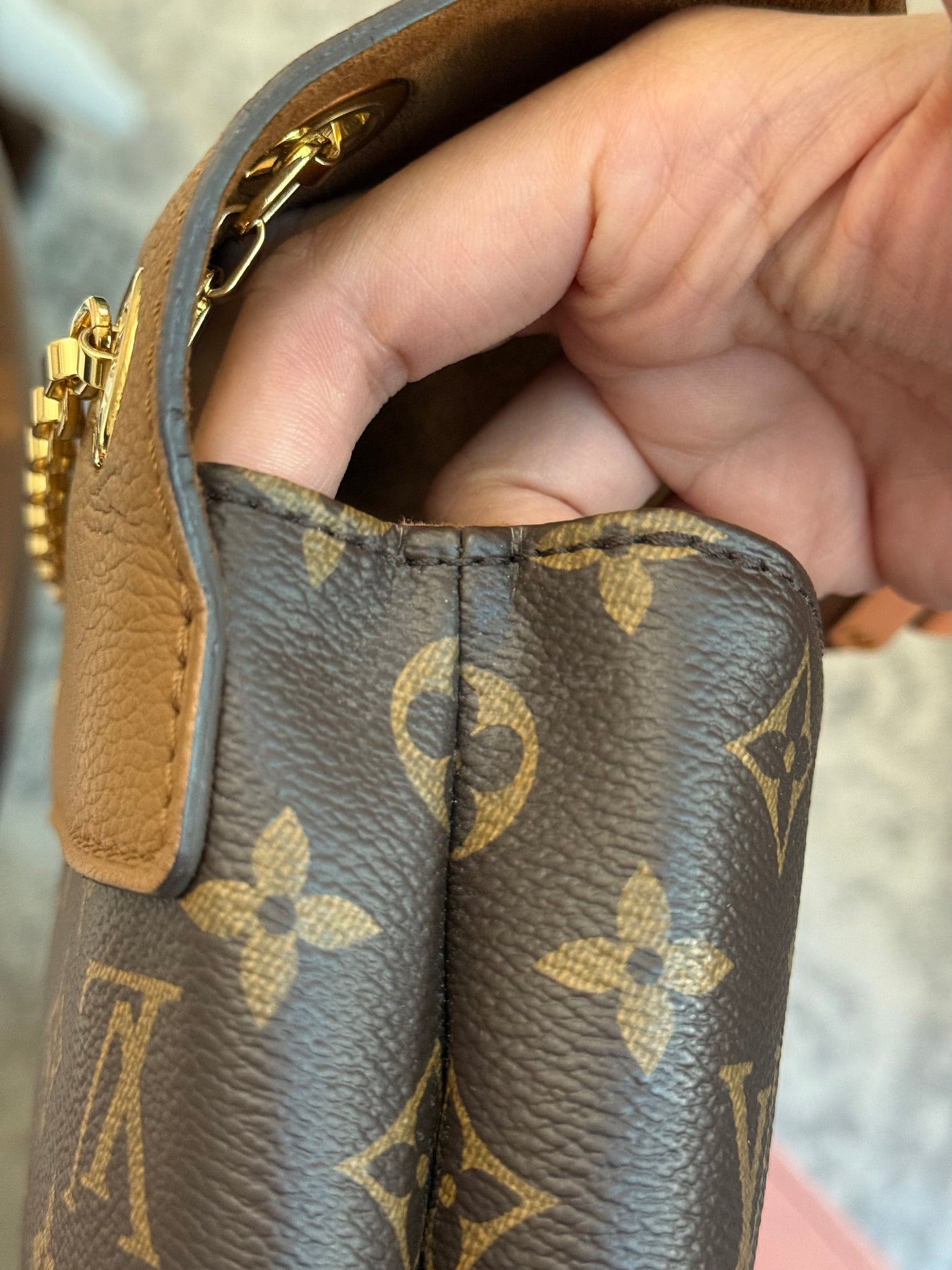 Louis Vuitton Pallas Chain Mono with Havane Leather