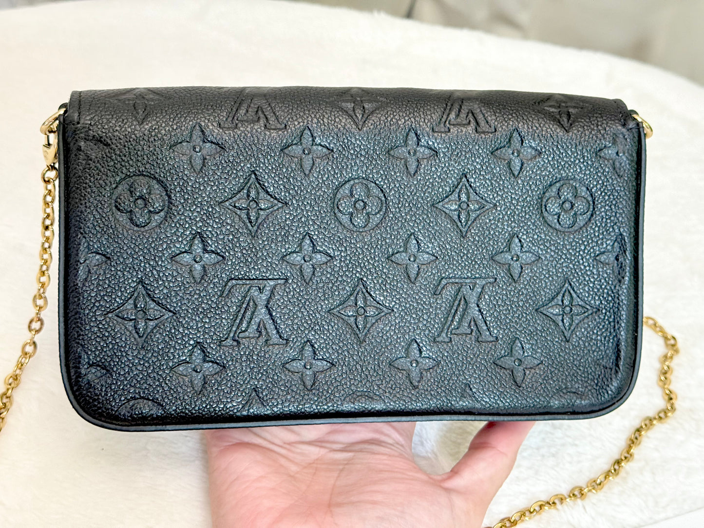 Louis Vuitton Felicie Pochette Empreinte Noir/Black Bag Only