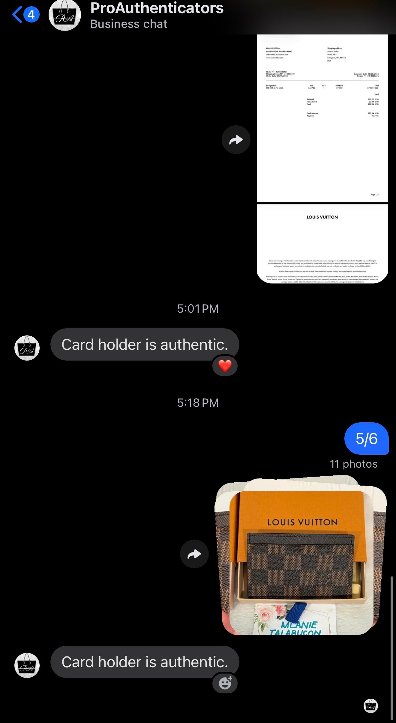 Louis Vuitton Card Holder Damier Ebene