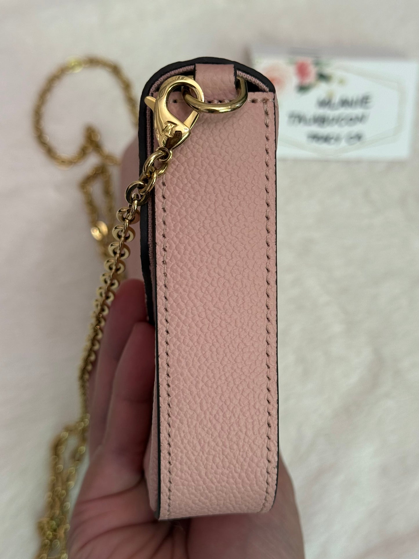 Louis Vuitton Felicie Pochette in Empreinte Rose Poudre Bag Only