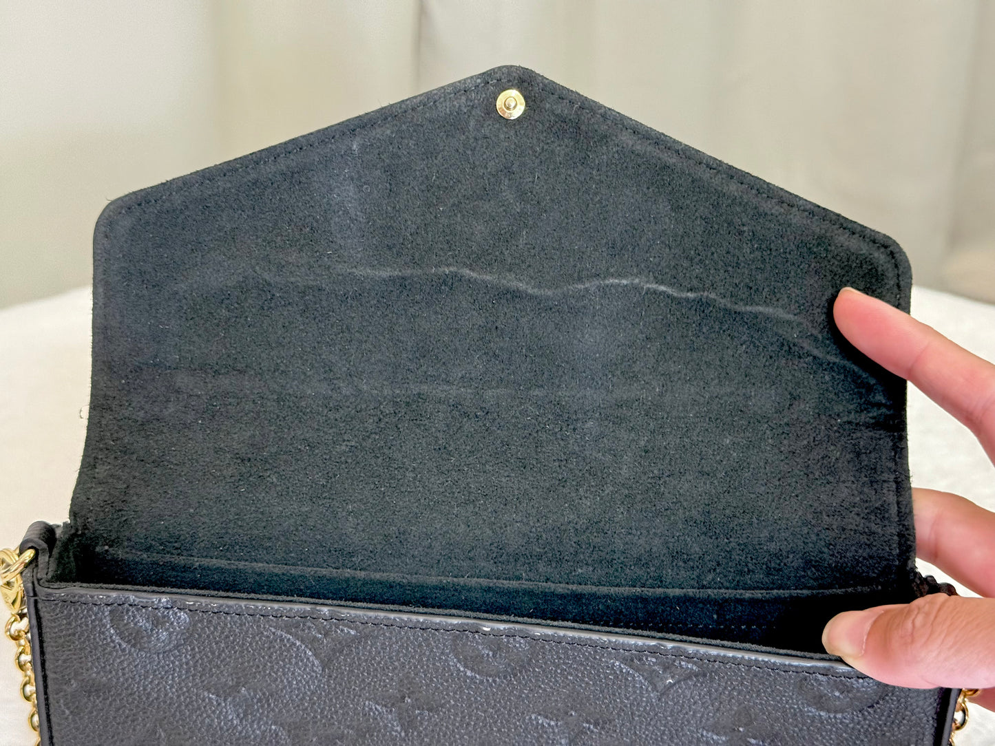 Louis Vuitton Felicie Pochette Empreinte Noir/Black Bag Only