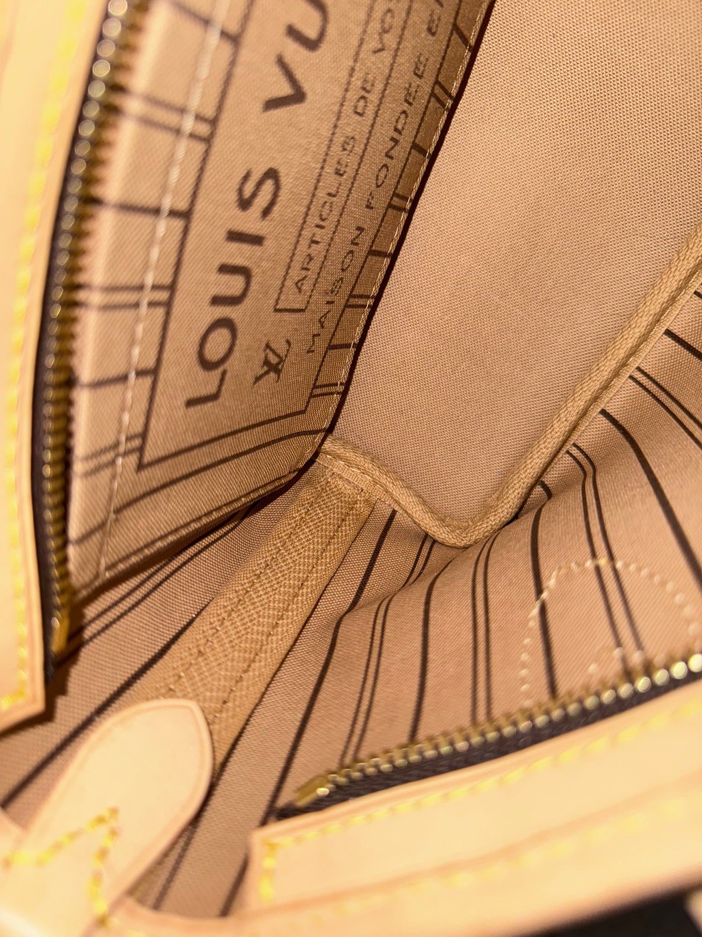 Louis Vuitton Neverfull BB Mono Beige Bag Only