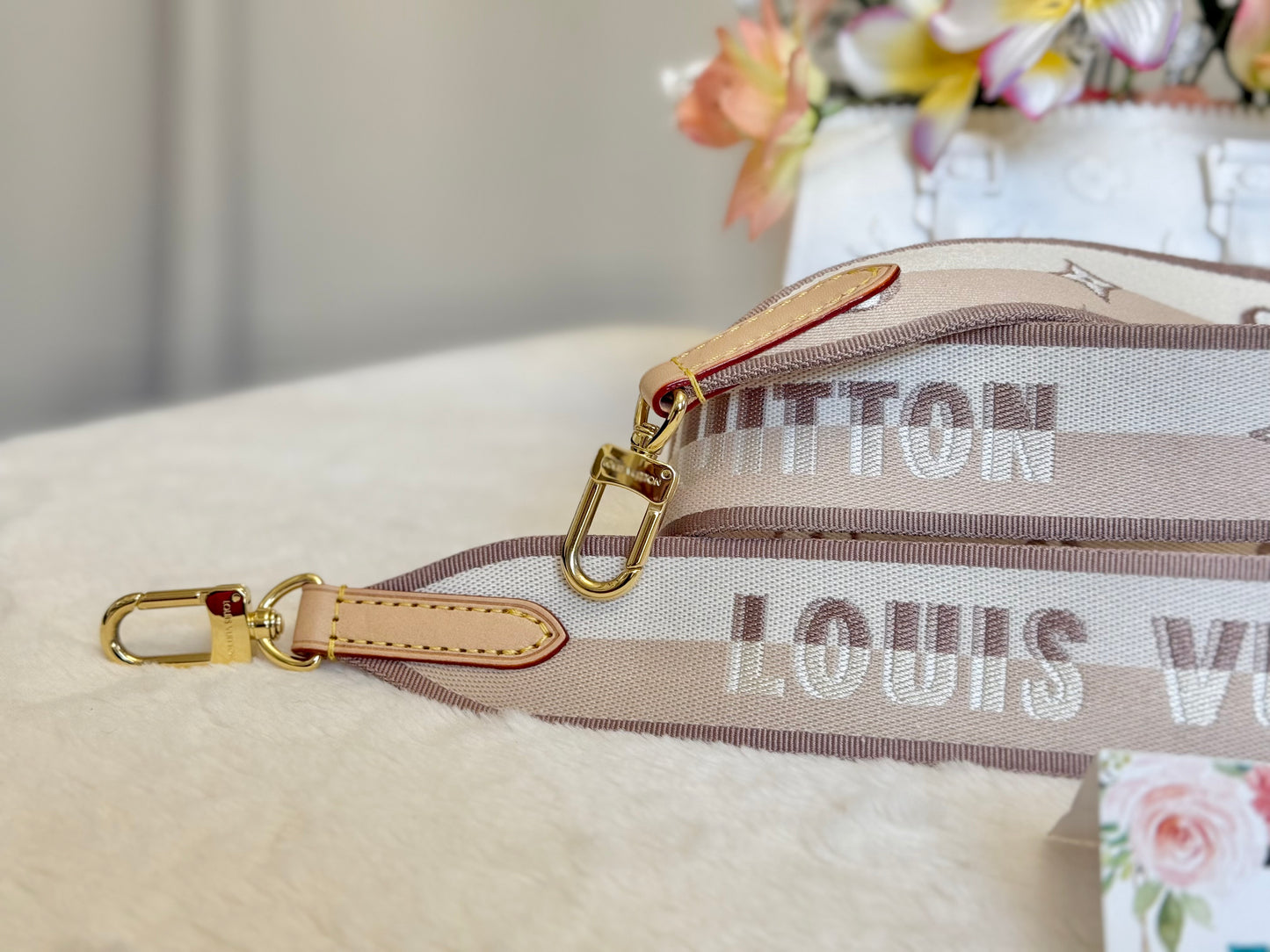 Louis Vuitton Jacquard Removable/Adjustable Beige Strap