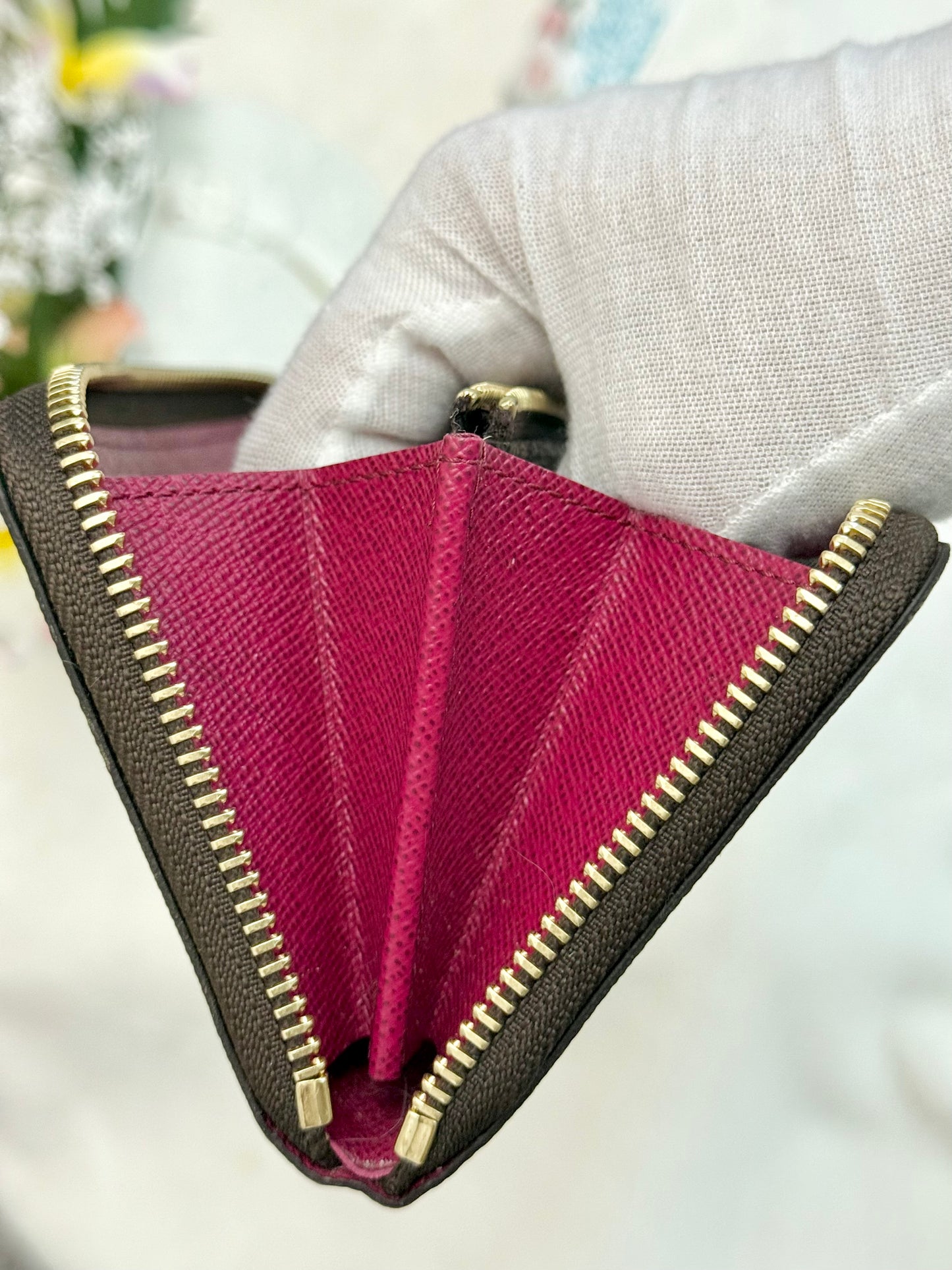 Louis Vuitton Clemence Mono Fuchsia Wallet