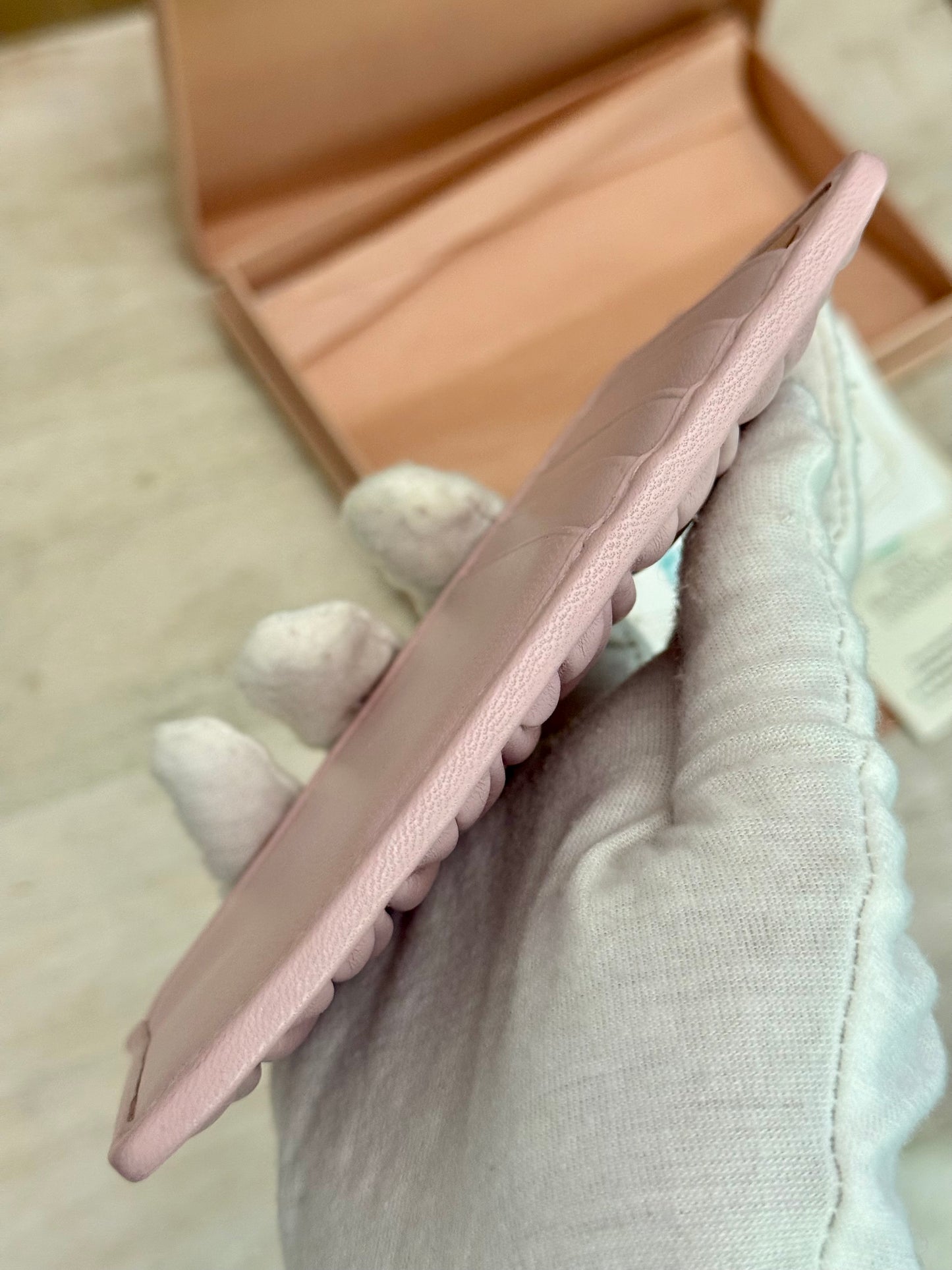 Miu Miu Matelasse Card Case Wallet in Pink