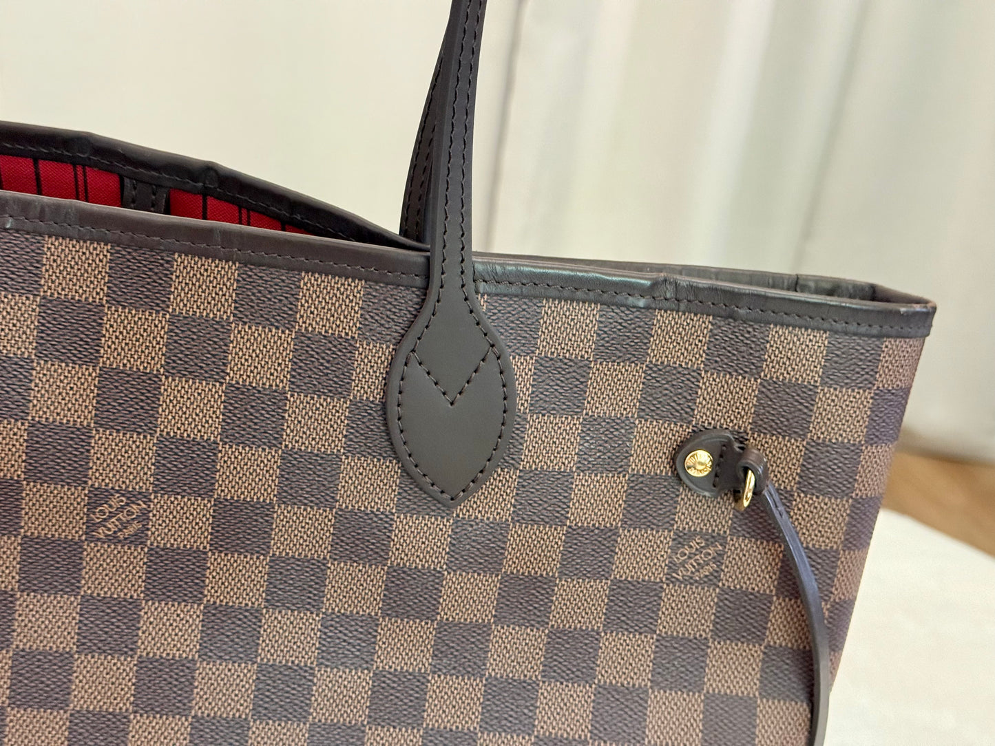 Louis Vuitton Neverfull MM Damier Ebene Bag Only