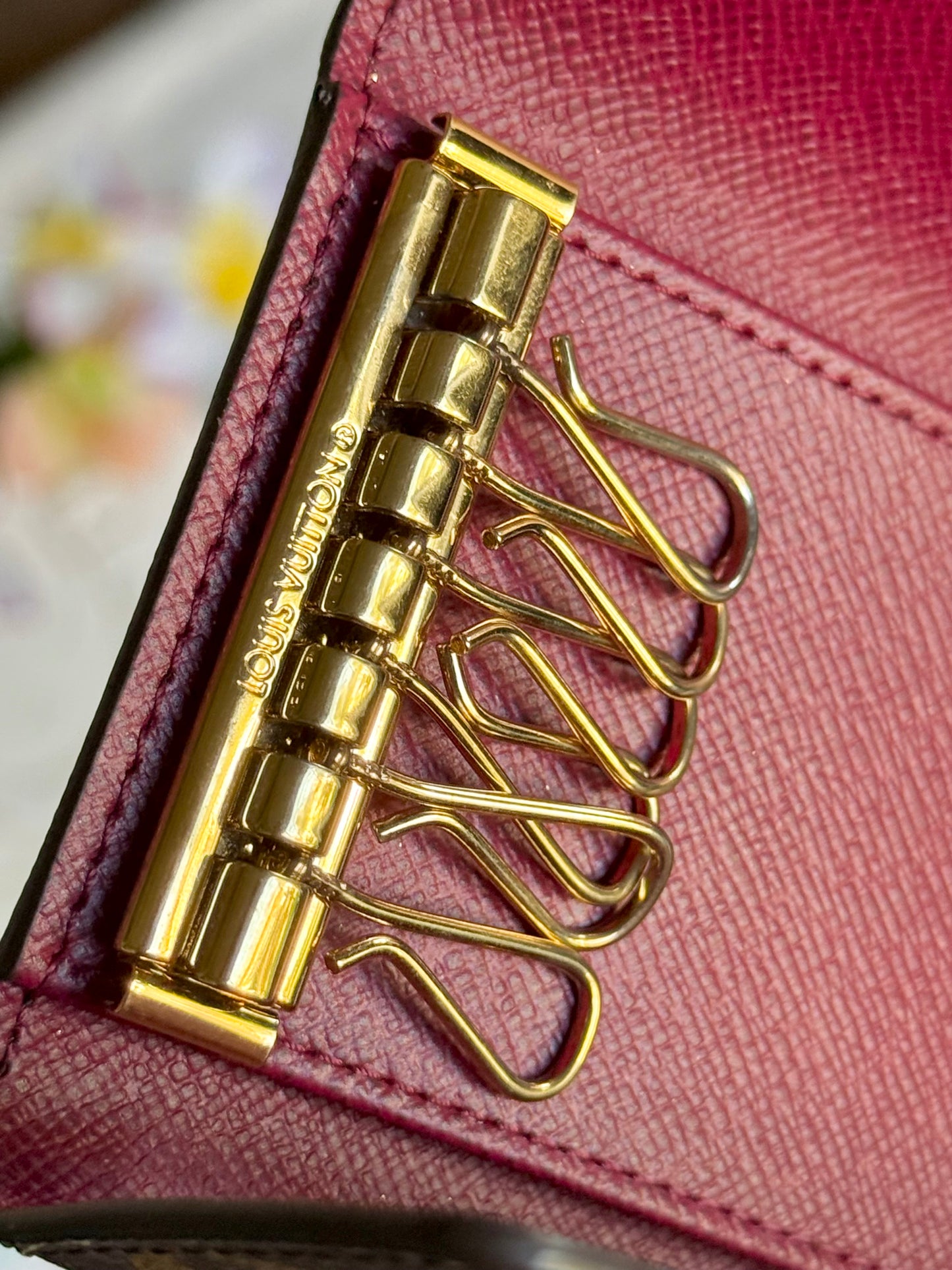 Louis Vuitton 6-Key Holder Mono Fuchsia