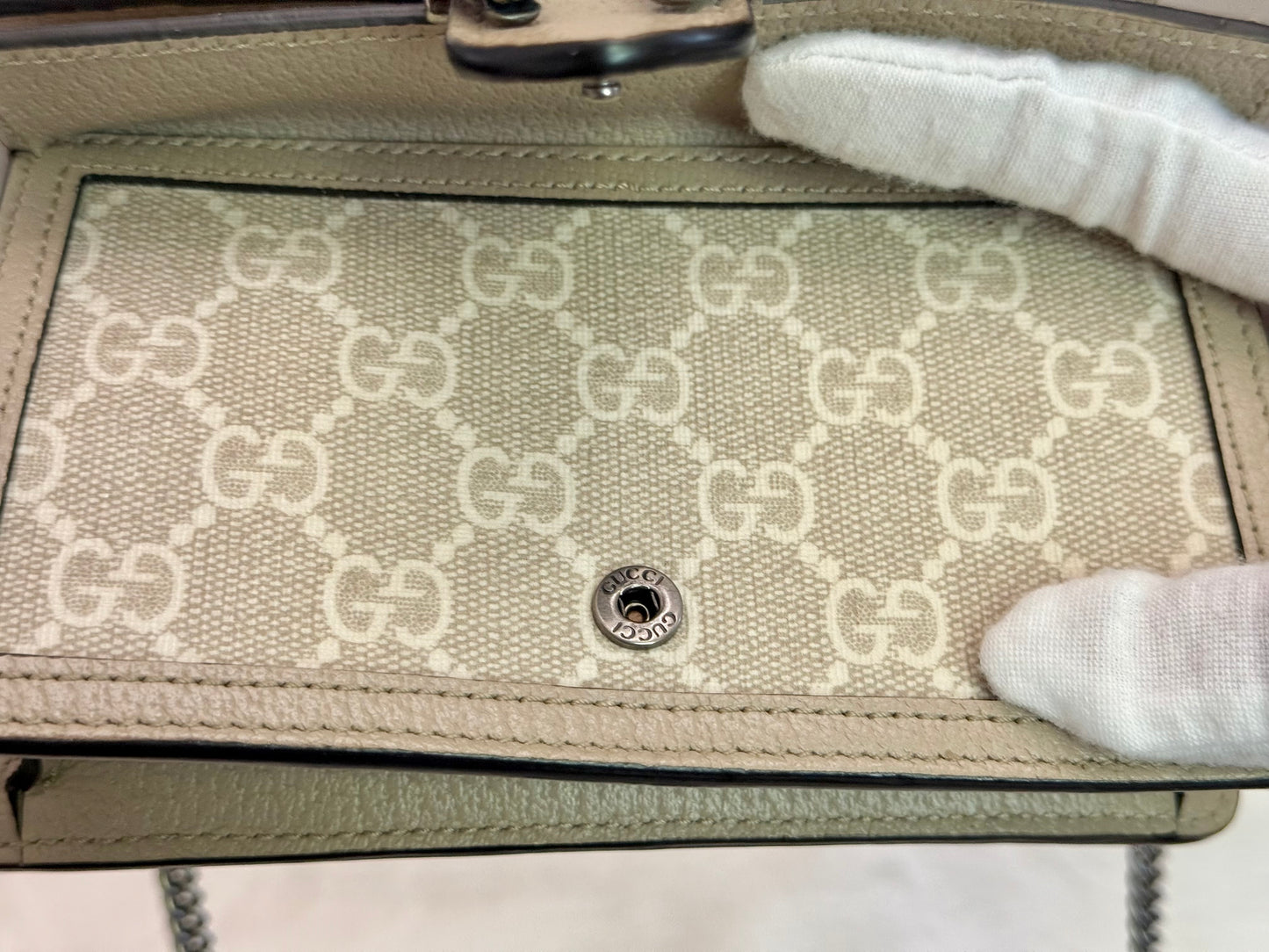 Gucci Mini Dionysus GG Supreme Beige and White