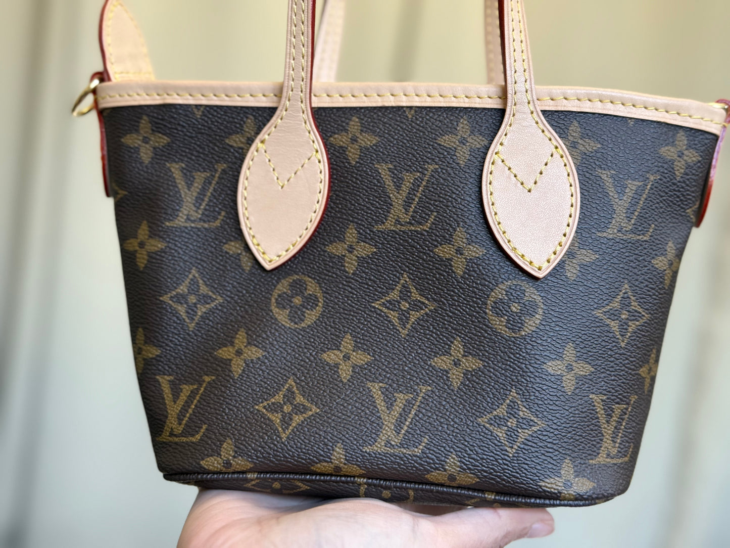 Louis Vuitton Neverfull BB Mono Beige Bag Only
