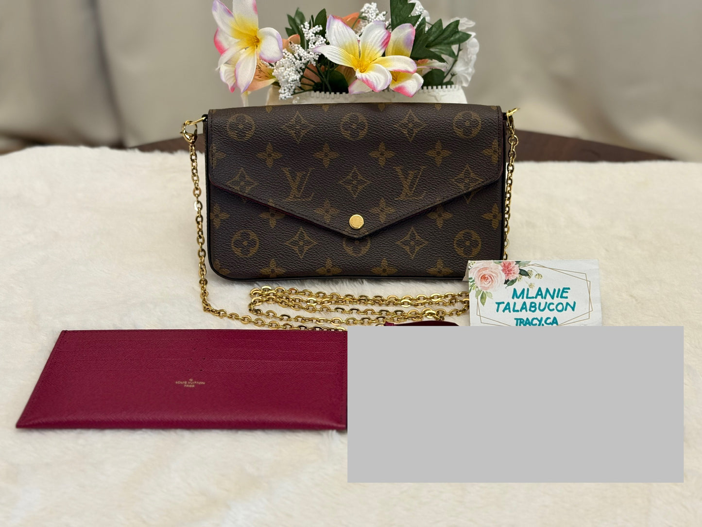 Louis Vuitton Pochette Felicie Mono with CC insert only