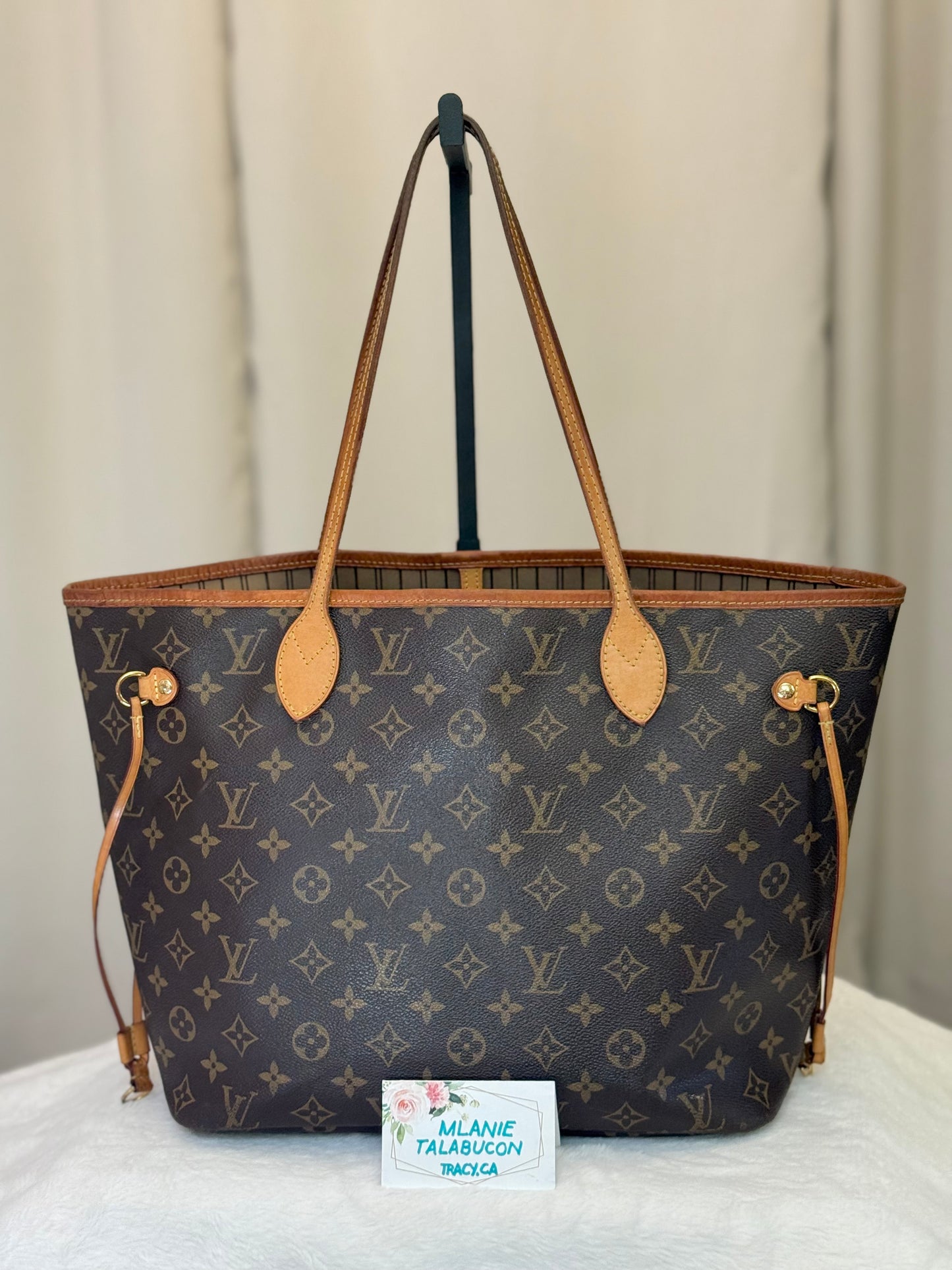 Louis Vuitton Neverfull MM Mono Beige