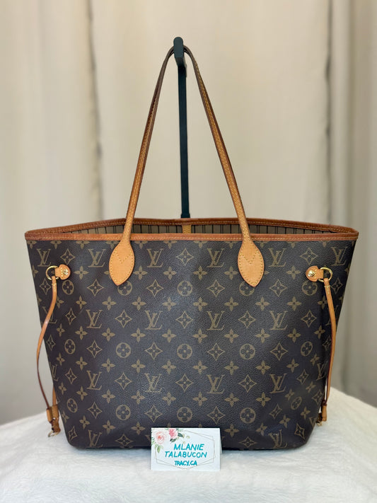 Louis Vuitton Neverfull MM Mono Beige