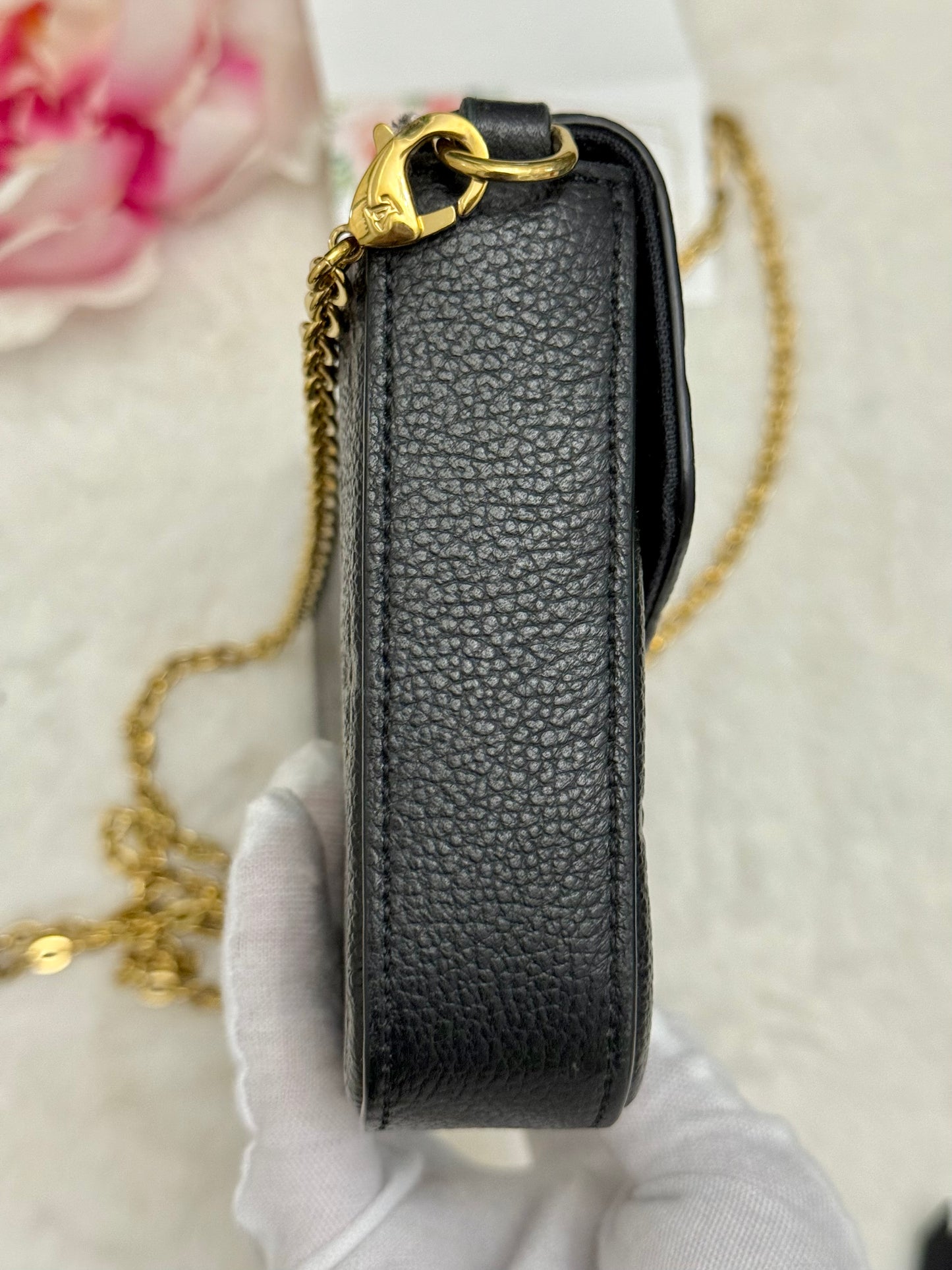 Louis Vuitton Felicie Pochette Black Empreinte