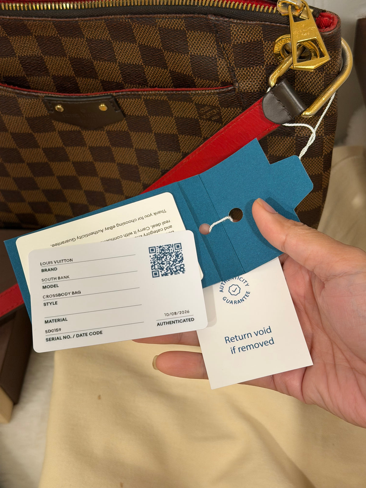 Louis Vuitton South Bank Besace Damier Ebene SD0159