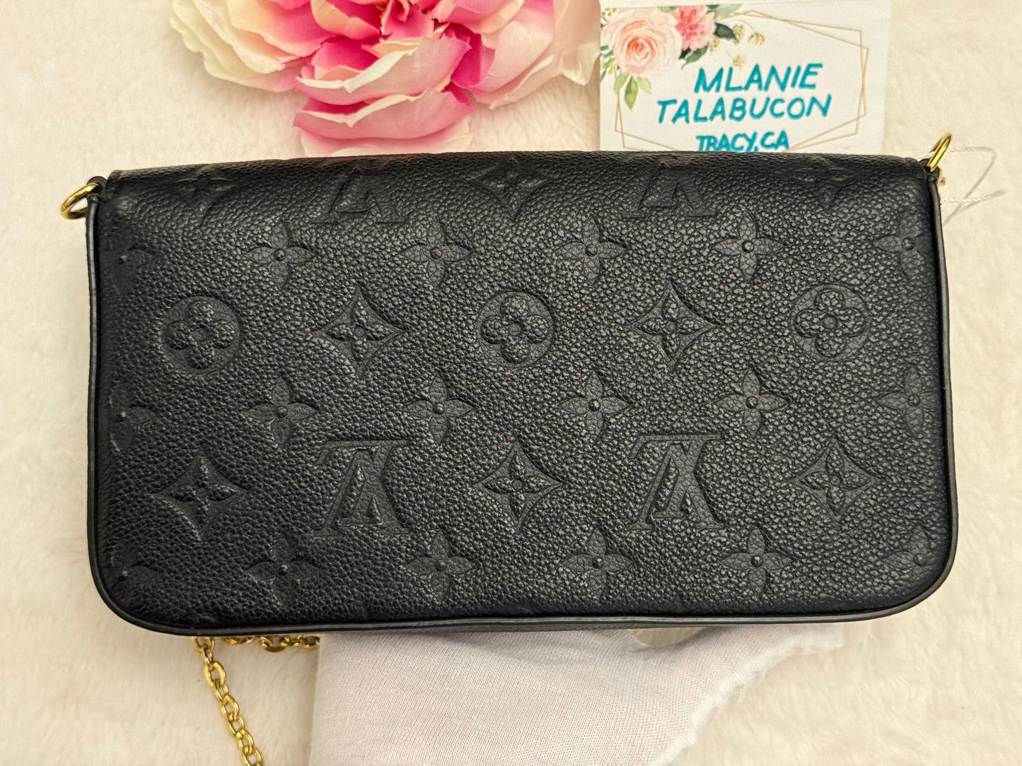 Louis Vuitton Felicie Pochette Black Empreinte