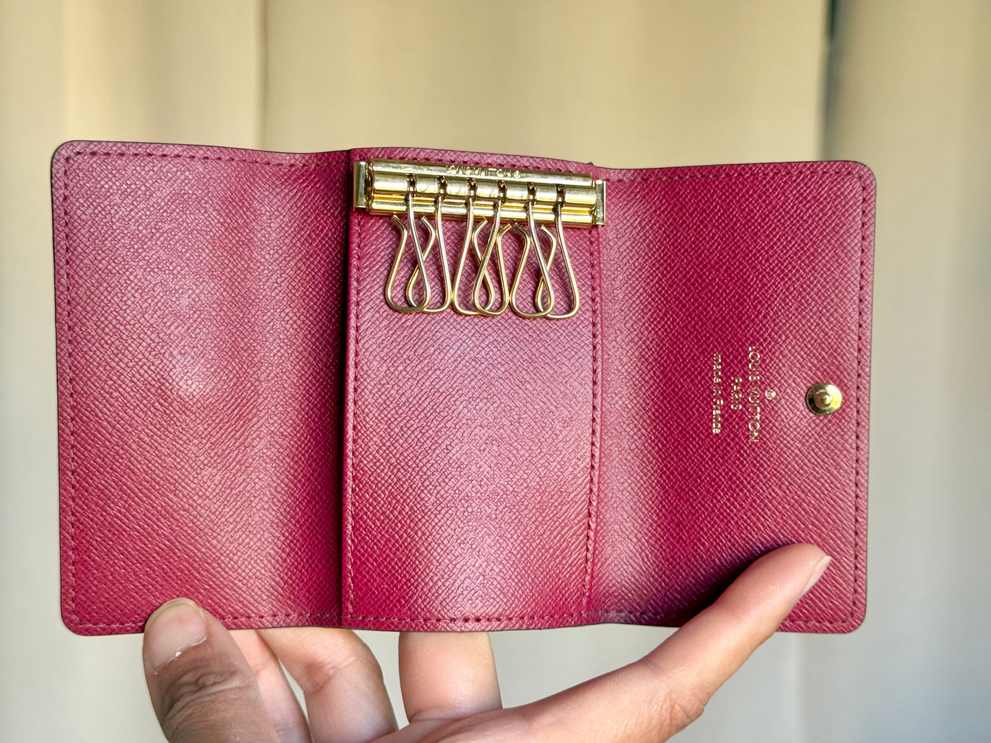 Louis Vuitton 6-Key Holder Mono Fuchsia