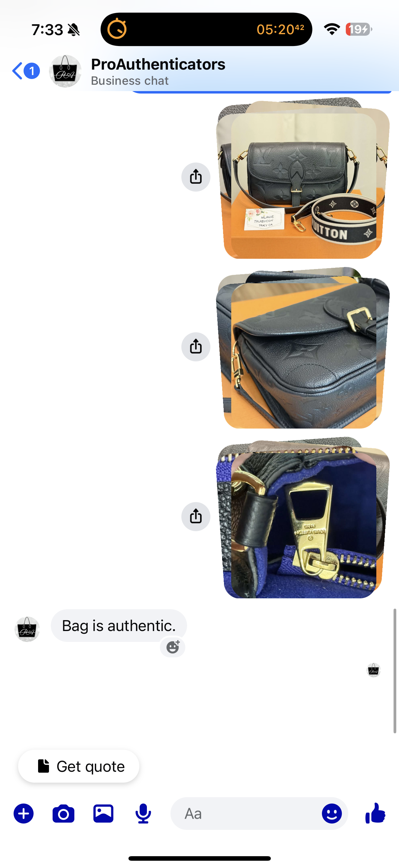 Louis Vuitton Diane Empreinte Noir
