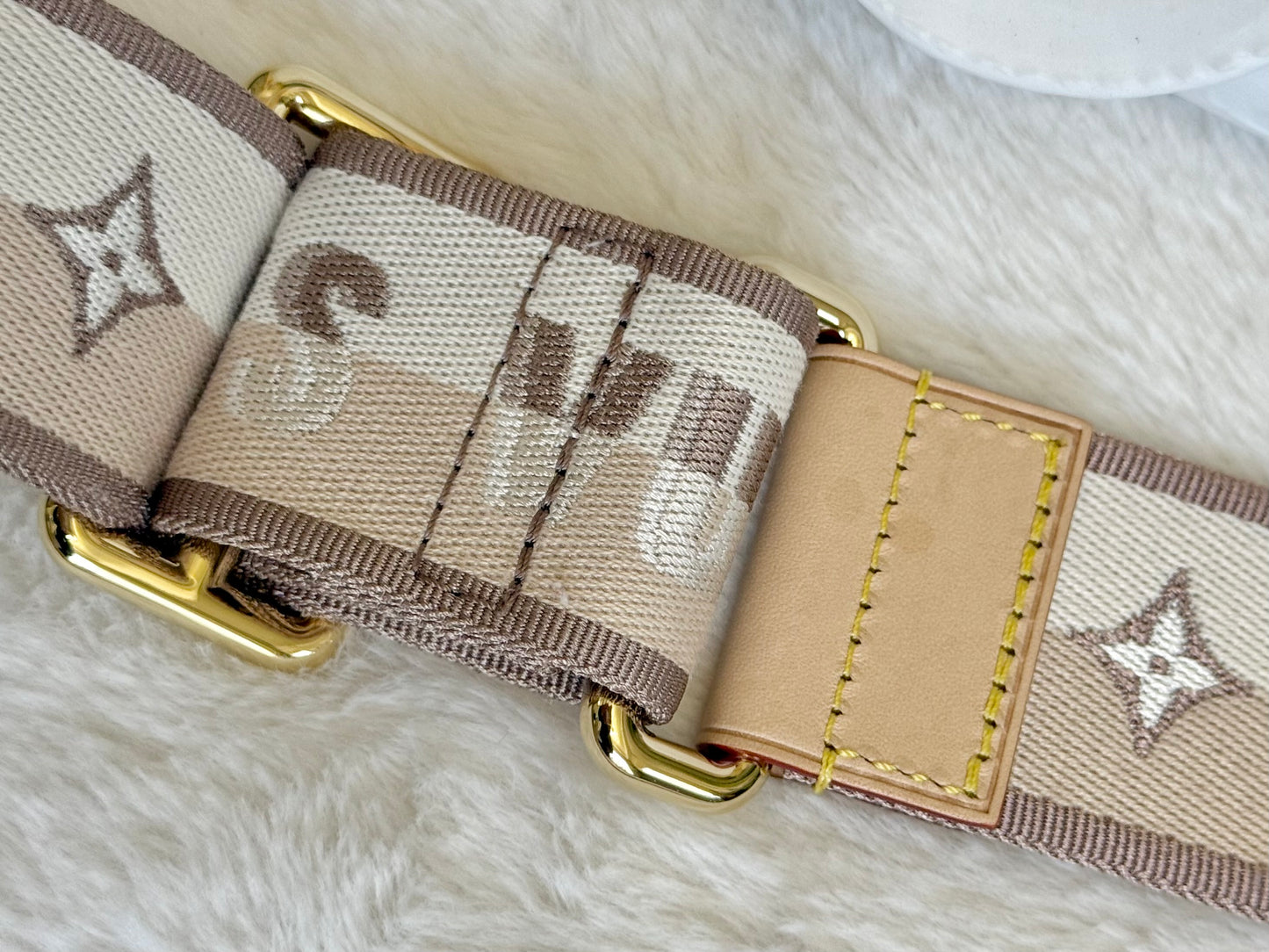 Louis Vuitton Jacquard Removable/Adjustable Beige Strap