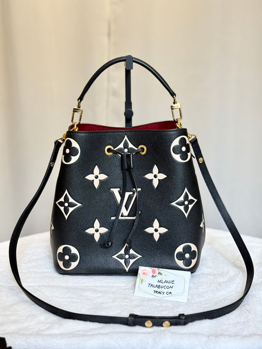 Louis Vuitton Neonoe MM Empreinte Bicolor Black/Beige