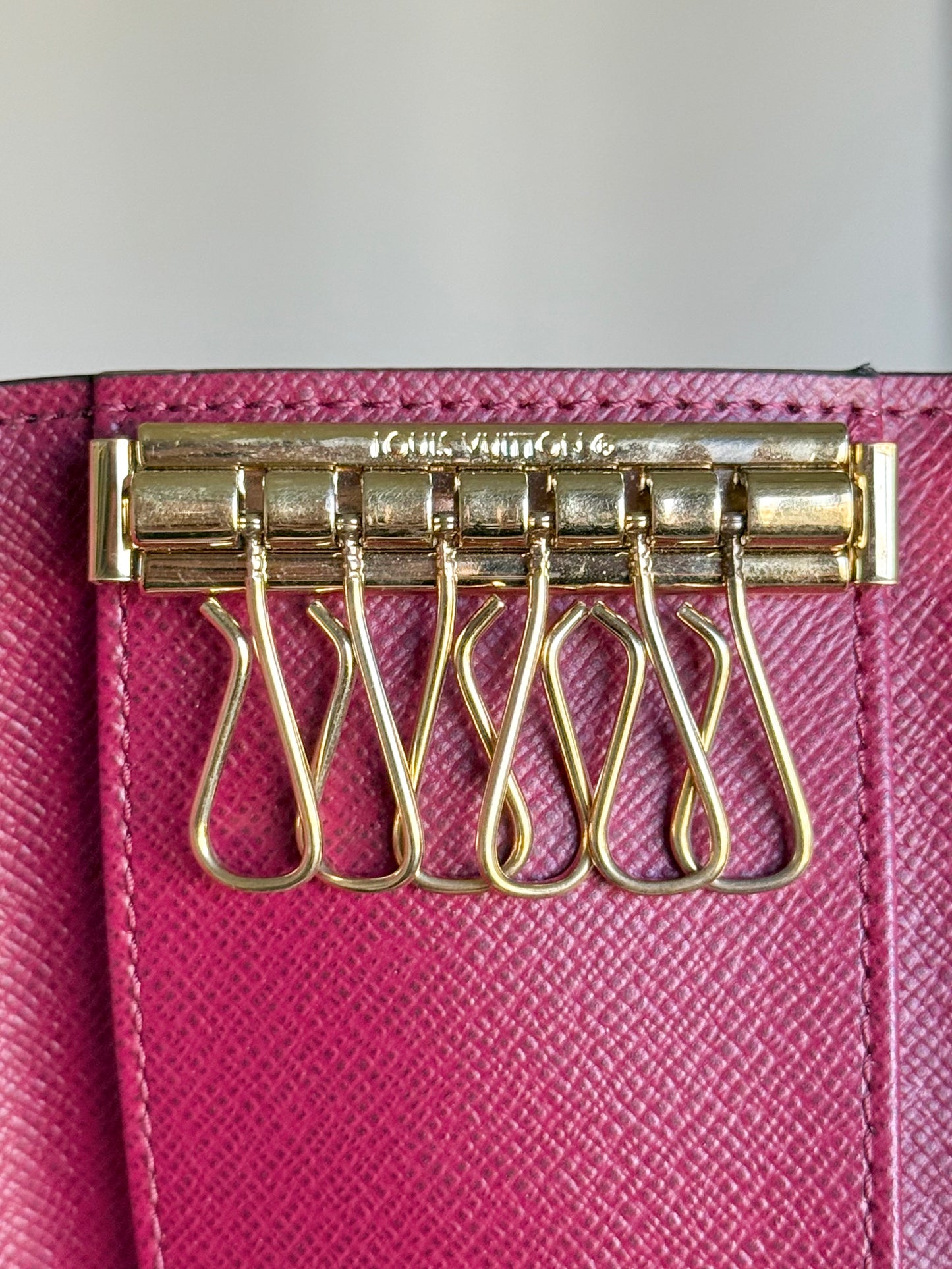 Louis Vuitton 6-Key Holder Mono Fuchsia