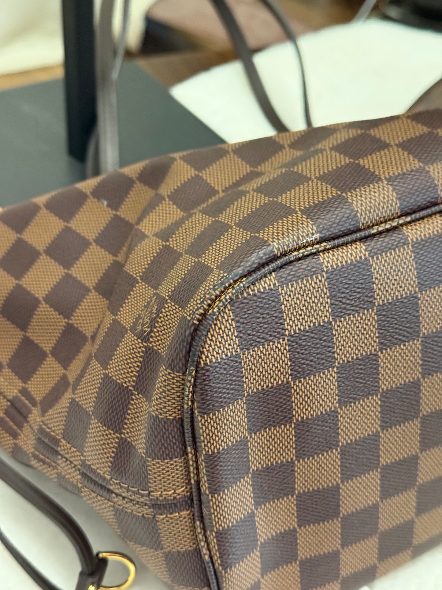 Louis Vuitton Neverfull MM DE Set (Bag and Pouch)