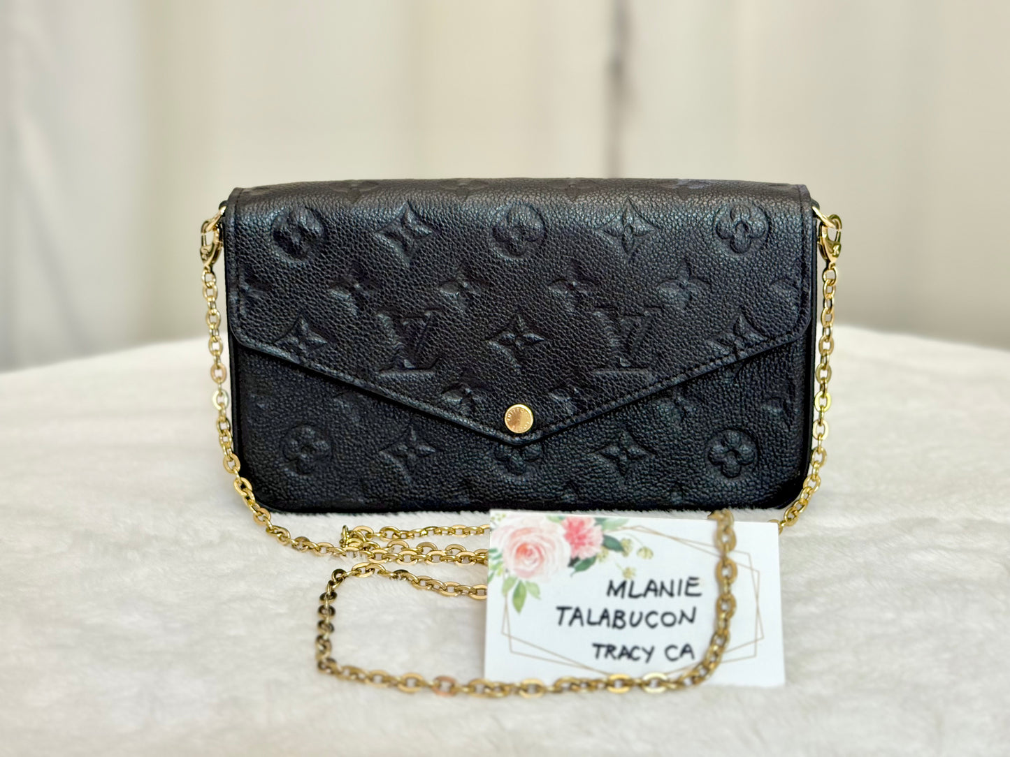 Louis Vuitton Felicie Pochette Empreinte Noir/Black Bag Only