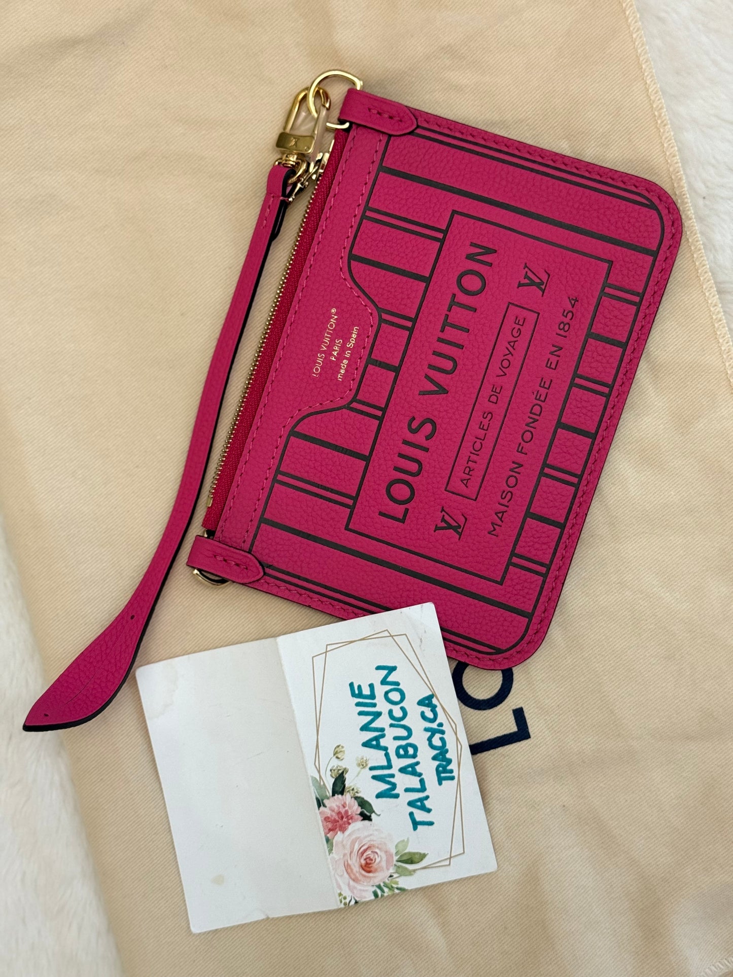 Louis Vuitton Neverfull BB Inside Out Bandouliere Rose Pondichery