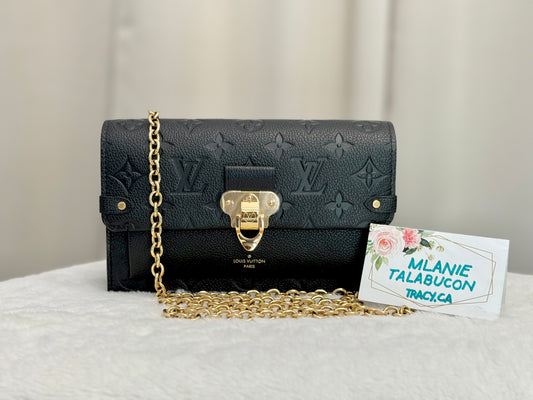 Louis Vuitton Vavin Chain Wallet Mono Empreinte Noir/Black