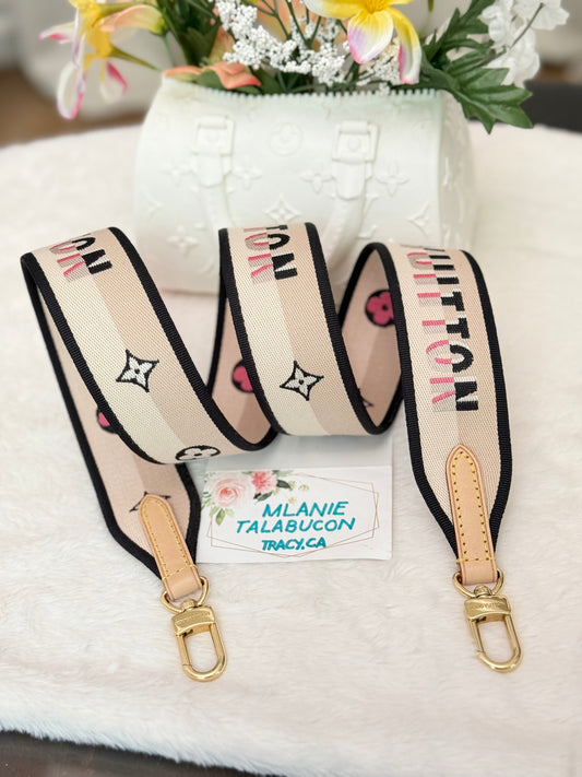 Louis Vuitton Jacquard Non-adjustable Strap Black/Pink