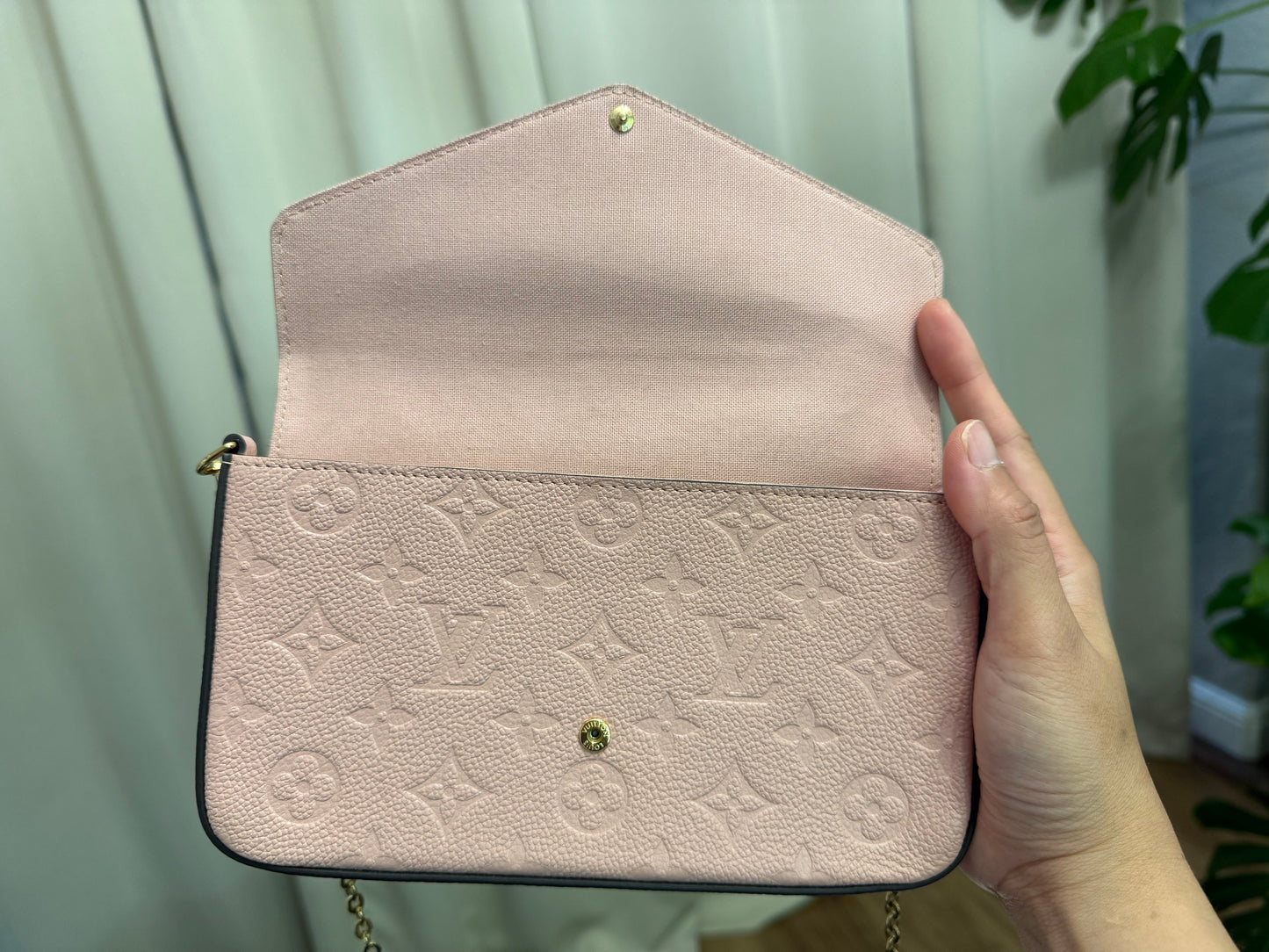 Louis Vuitton Felicie Pochette in Empreinte Rose Poudre Bag Only