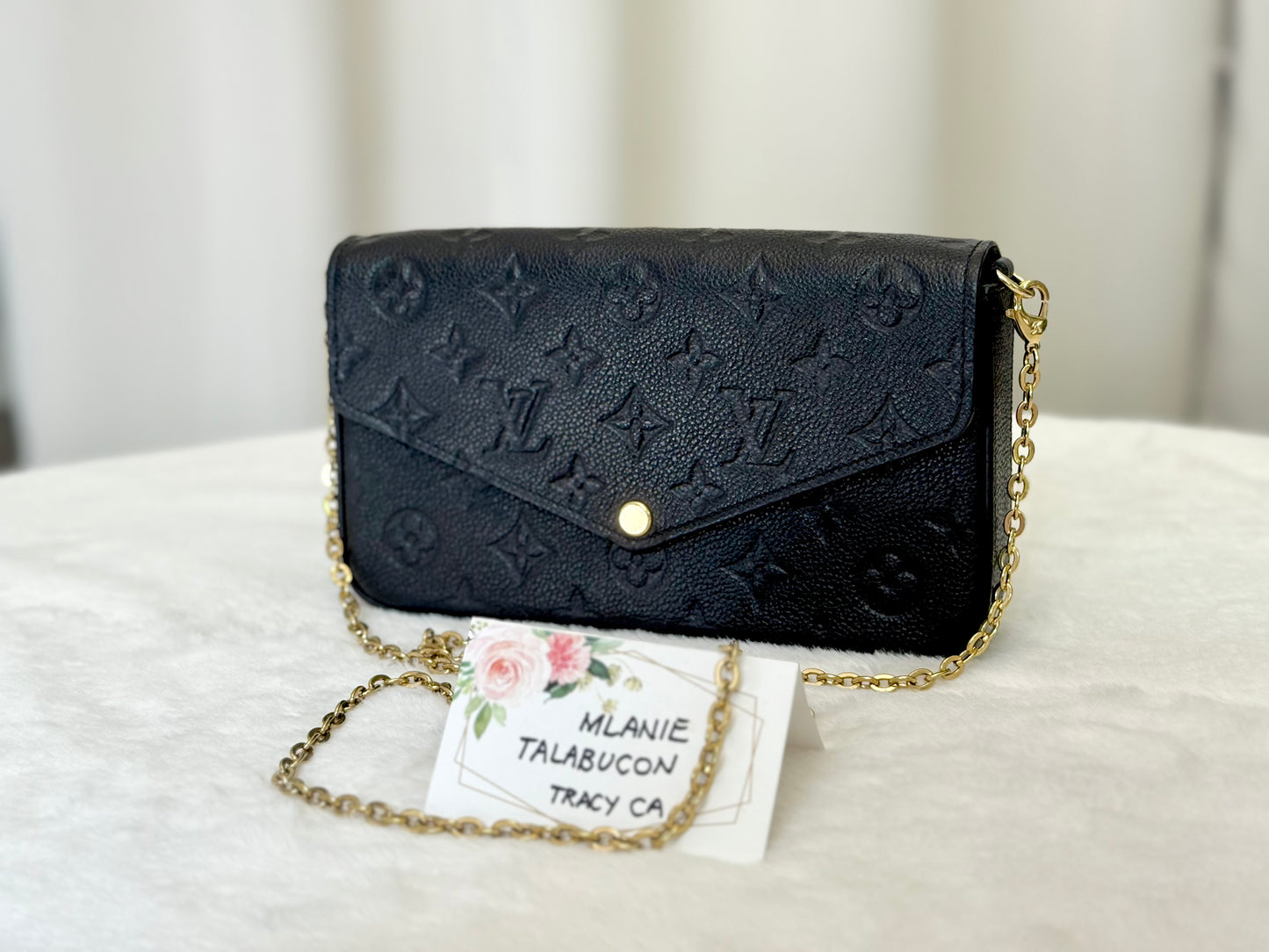 Louis Vuitton Felicie Pochette Empreinte Noir/Black Bag Only